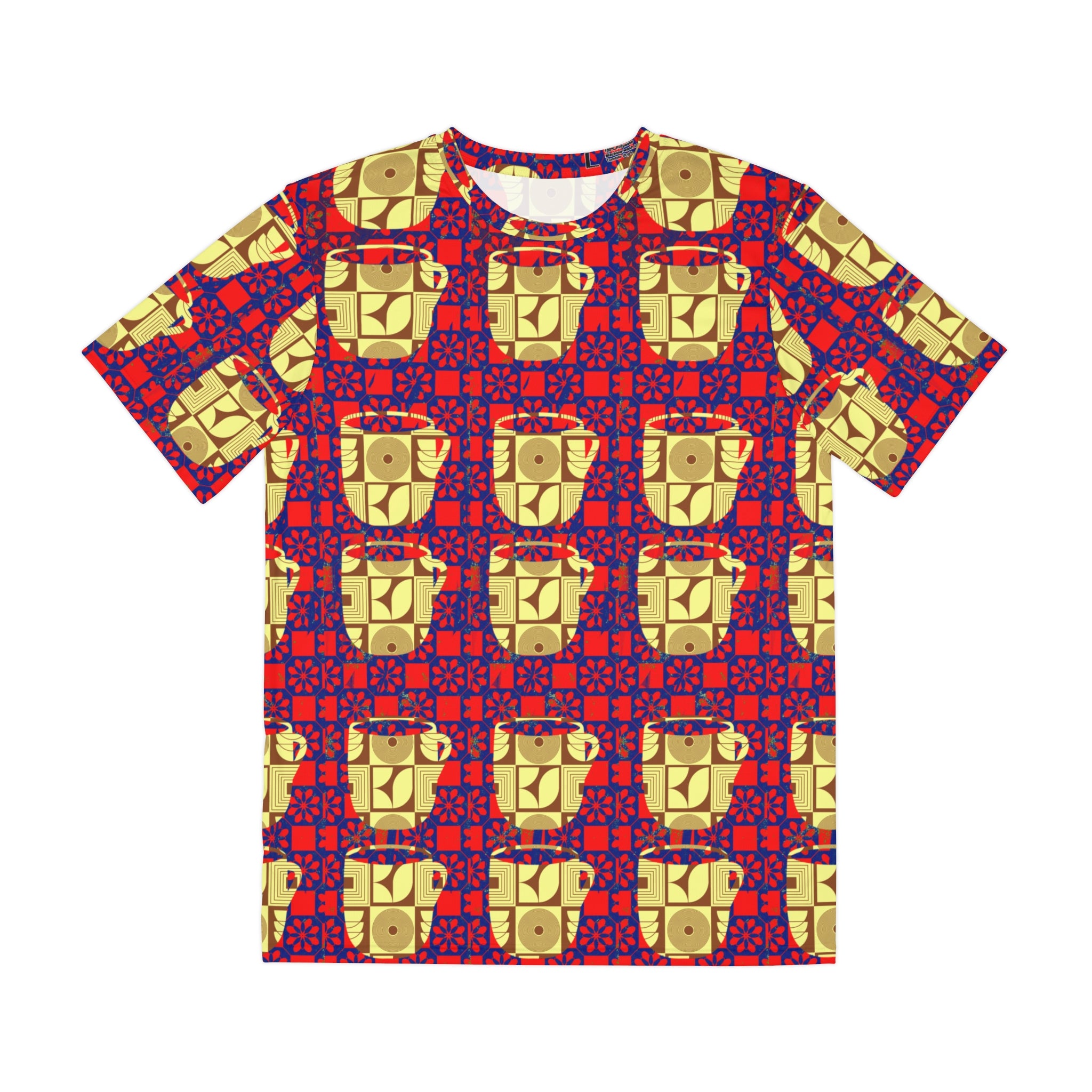 CUPPA JOE RETRO Men's Polyester Tee (AOP)