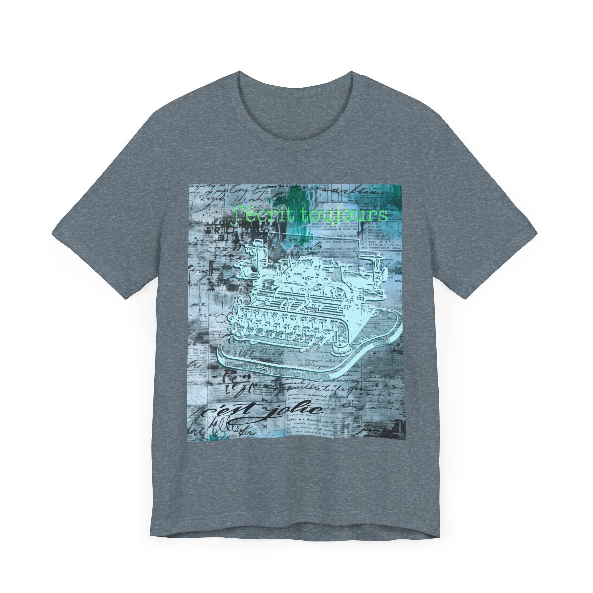 Vintage Typewriter Unisex Short Sleeve Tee - Perfect for Writers & Retro Lovers