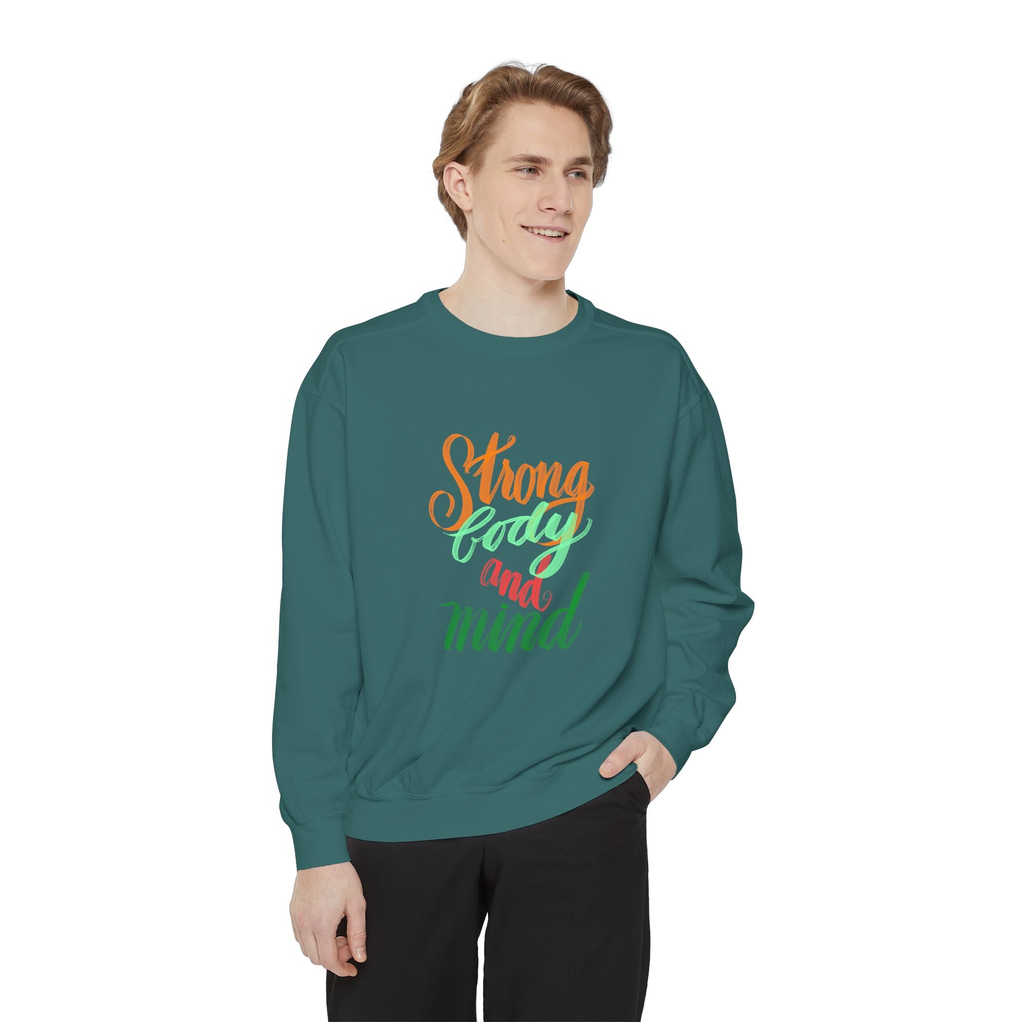 STRONG AND MIND Garment-Dyed Sweatshirt