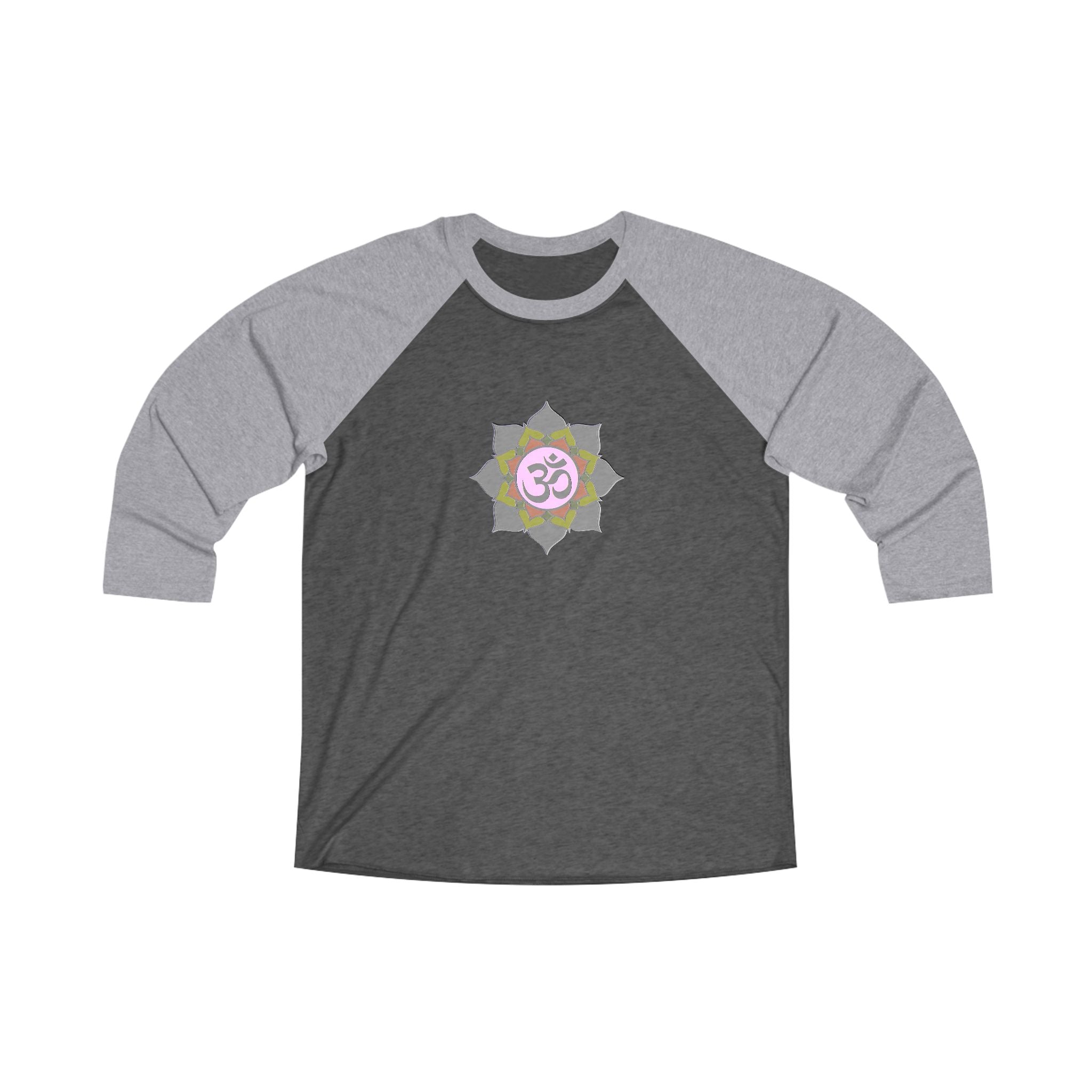 Tri-Blend Raglan Tee with Om Design