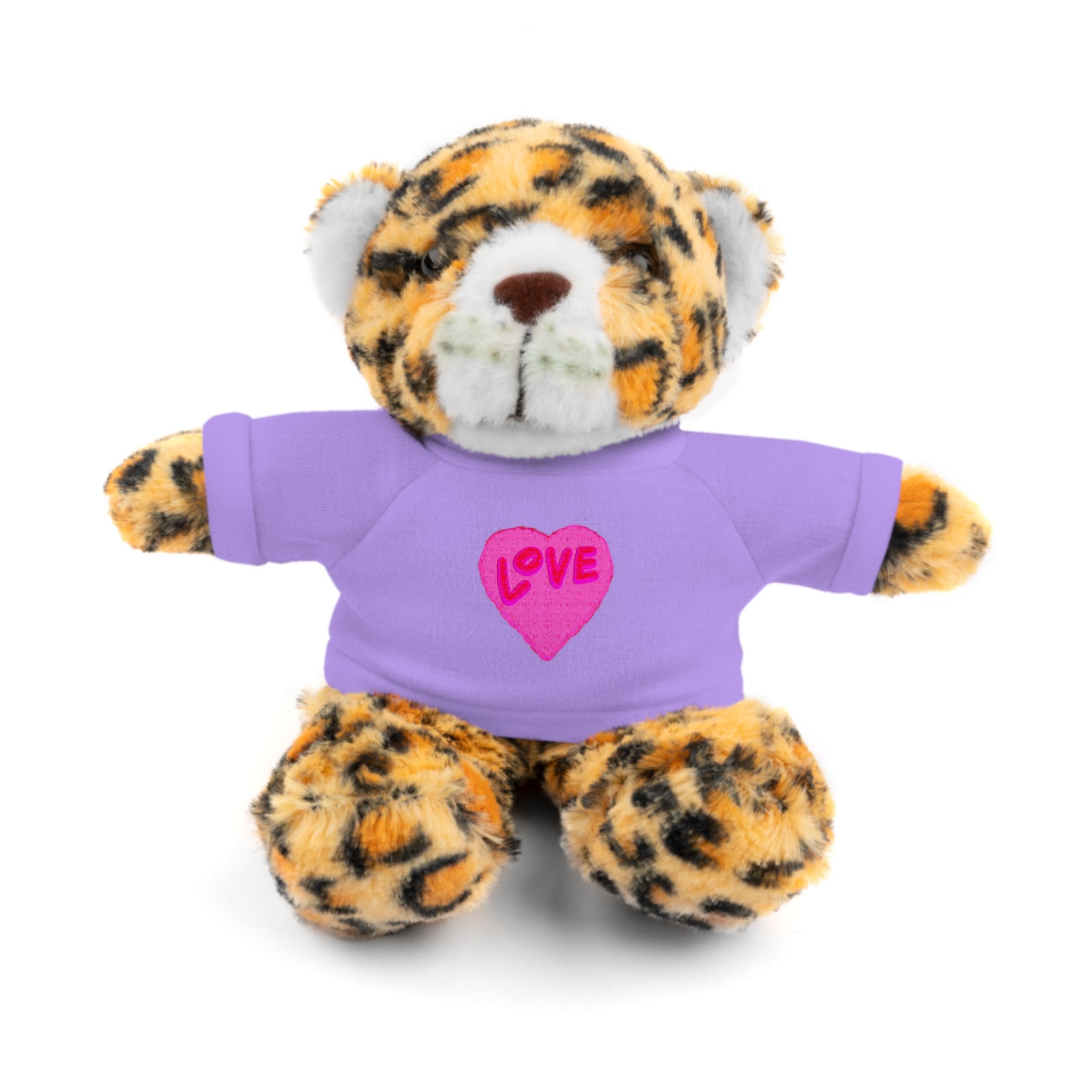 Love Bear Stuffed Animal in Custom Tee - Perfect Gift for Kids and Occasions