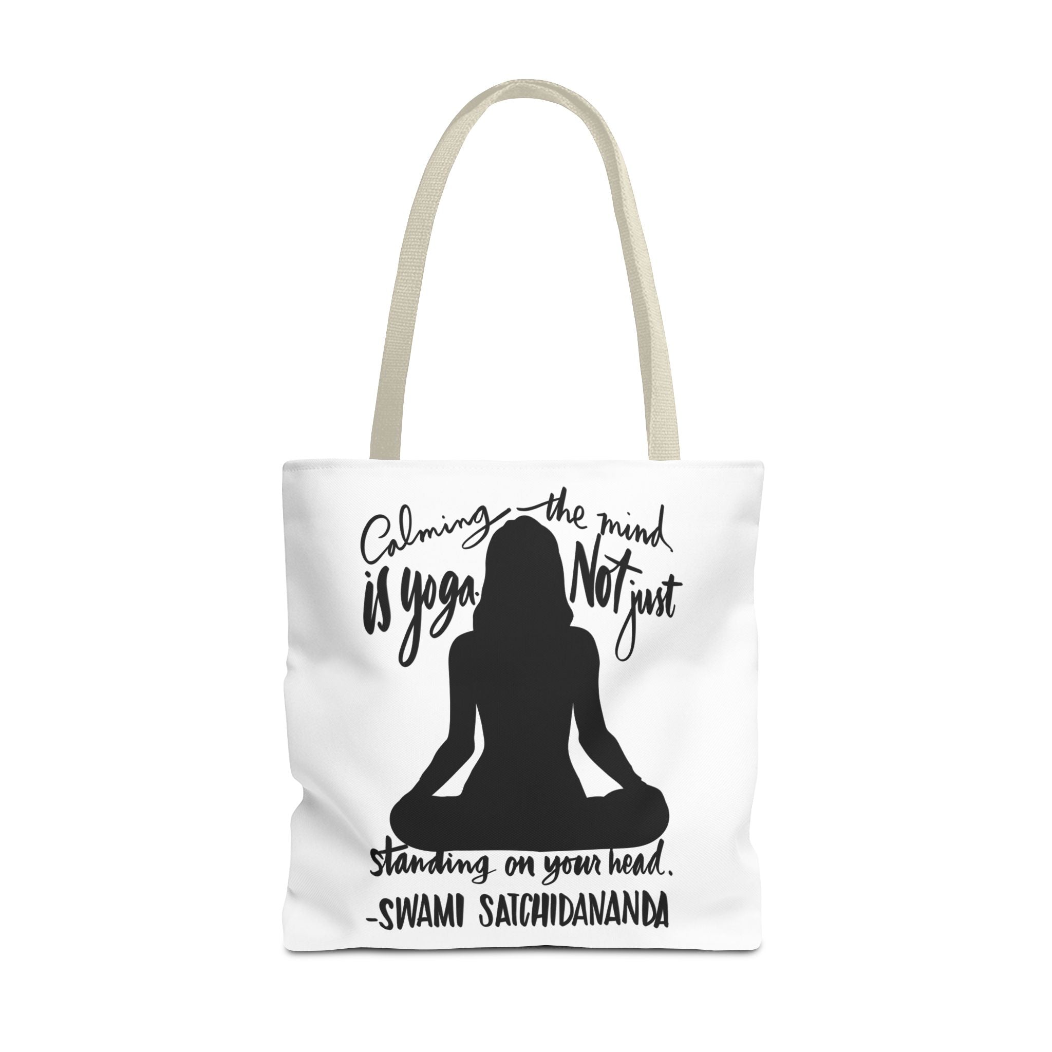 Mindful Yoga Tote Bag - Inspirational Yoga Quote, Meditation Gift, Eco-Friendly Carryall, Yoga Class Essentials, Thoughtful Gift Idea