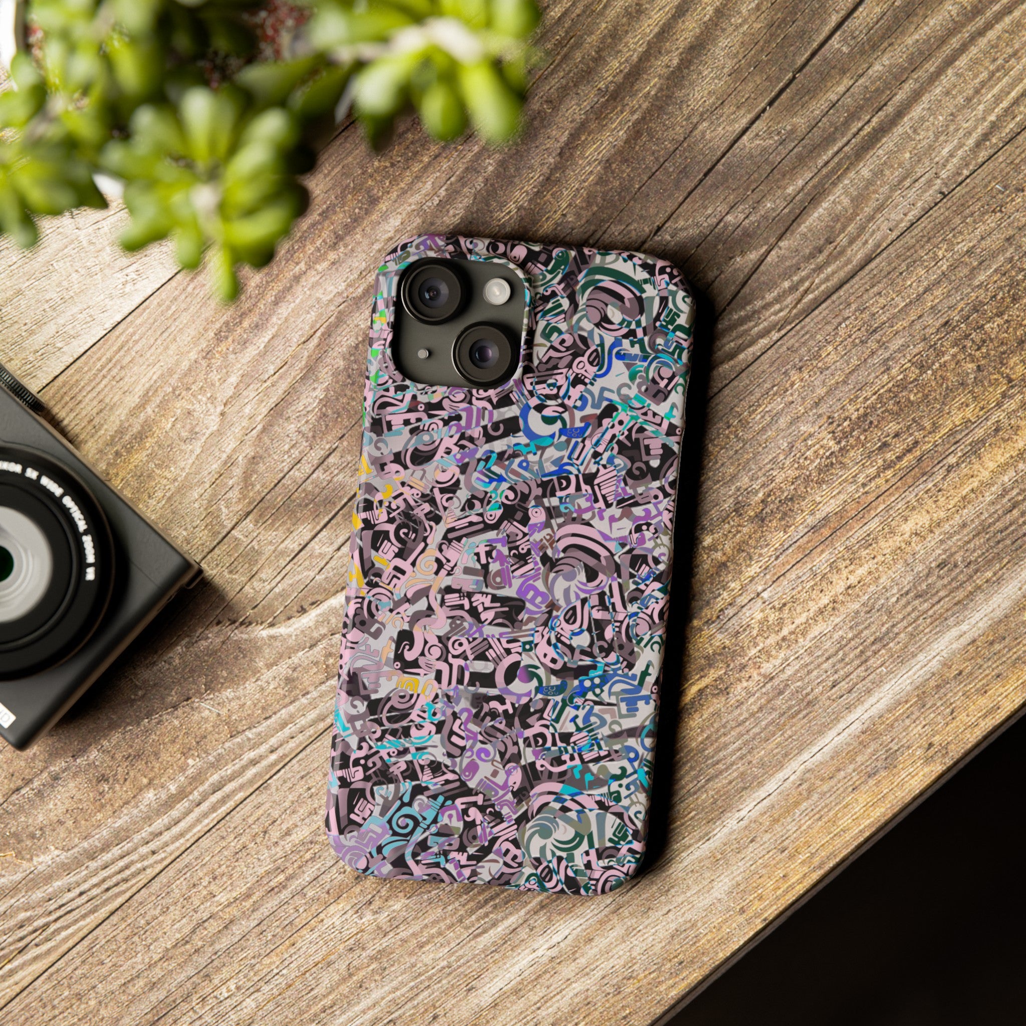 DEEP IN CONVERSATION Slim Phone Cases