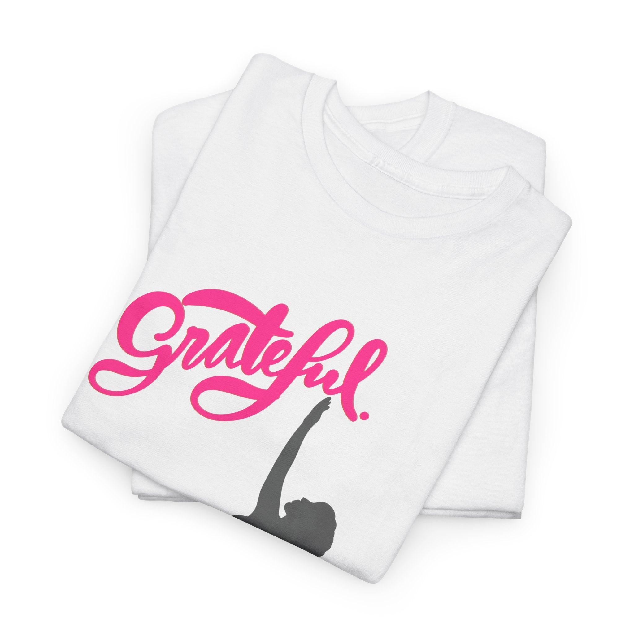 Grateful Unisex Heavy Cotton Tee - Inspirational Yoga Design