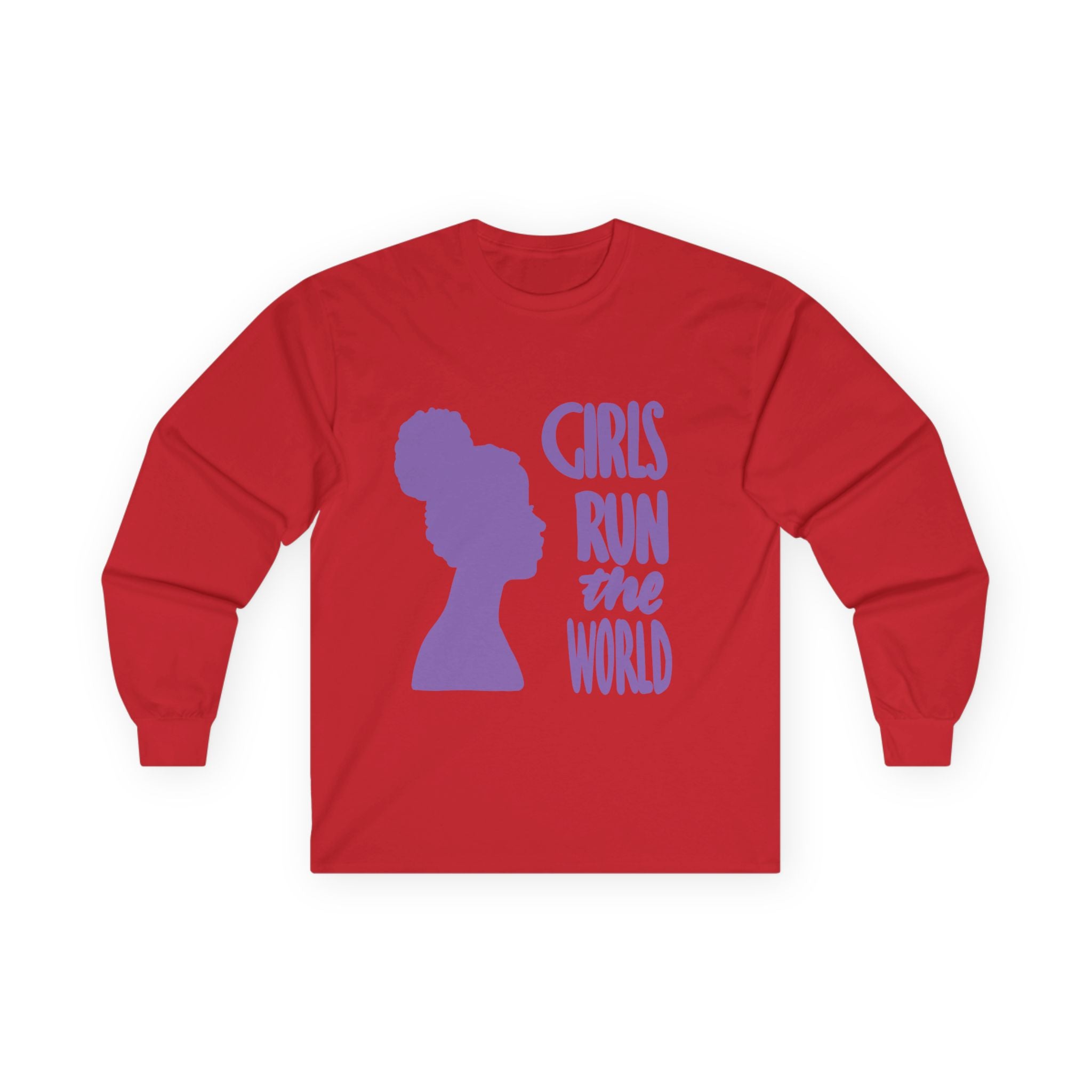 Girls Run the World Long Sleeve Tee - Empowering Unisex Cotton Shirt