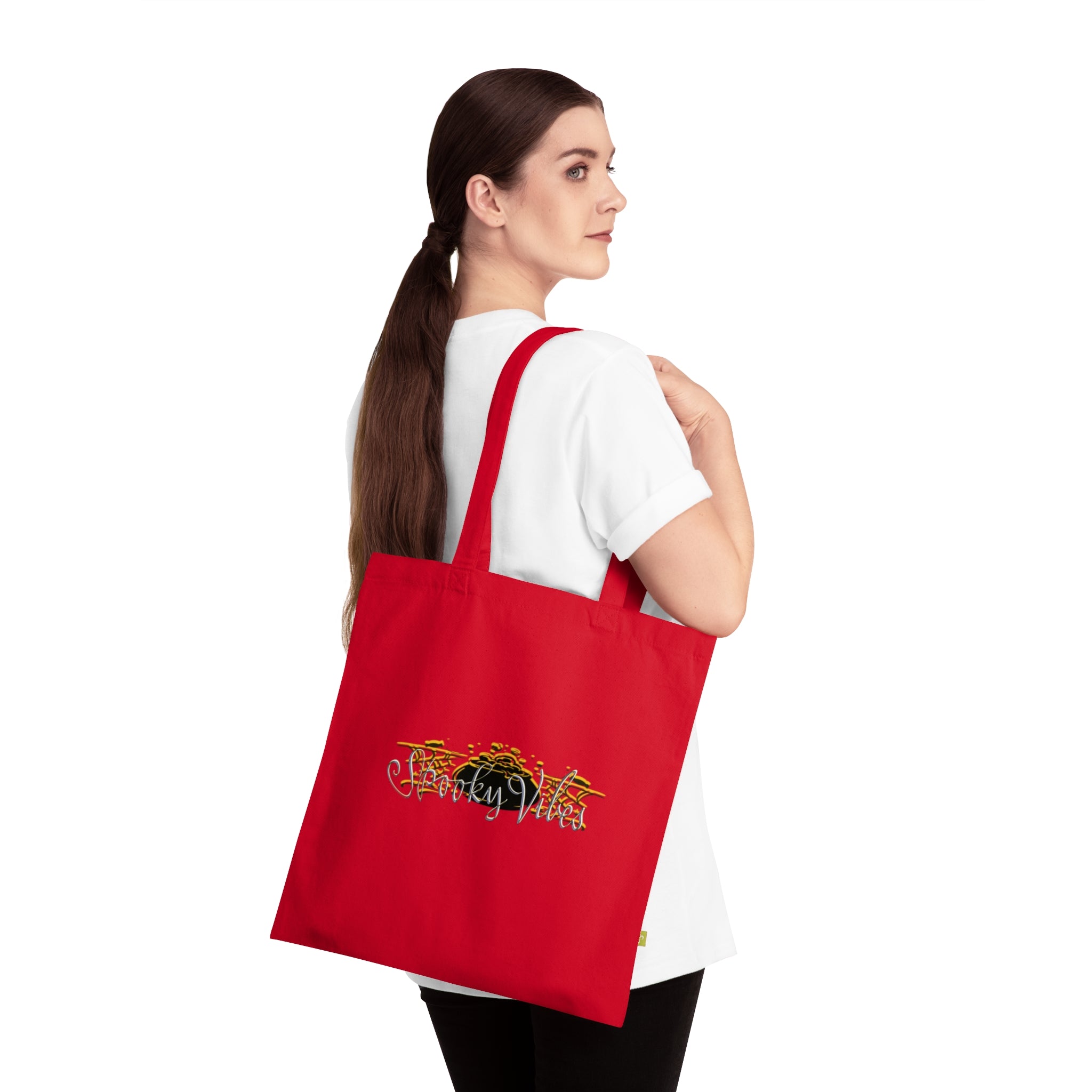 SPOOKY VIBES Organic Cotton Tote Bag