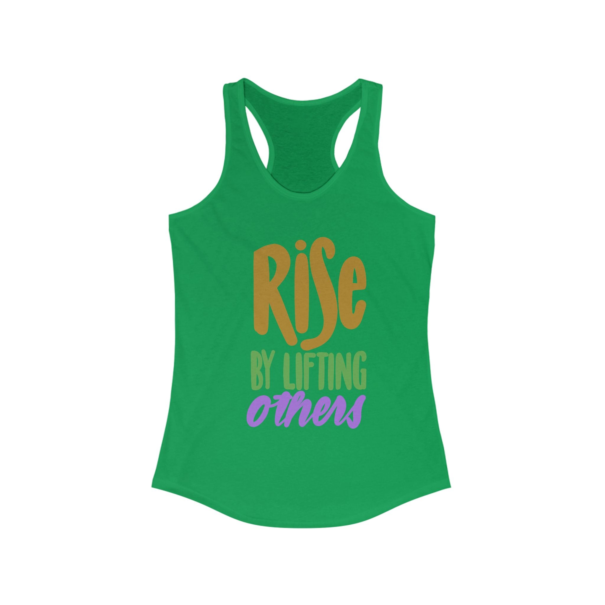Empowering Women’s Racerback Tank - "Rise by Lifting Others" Inspirational Top
