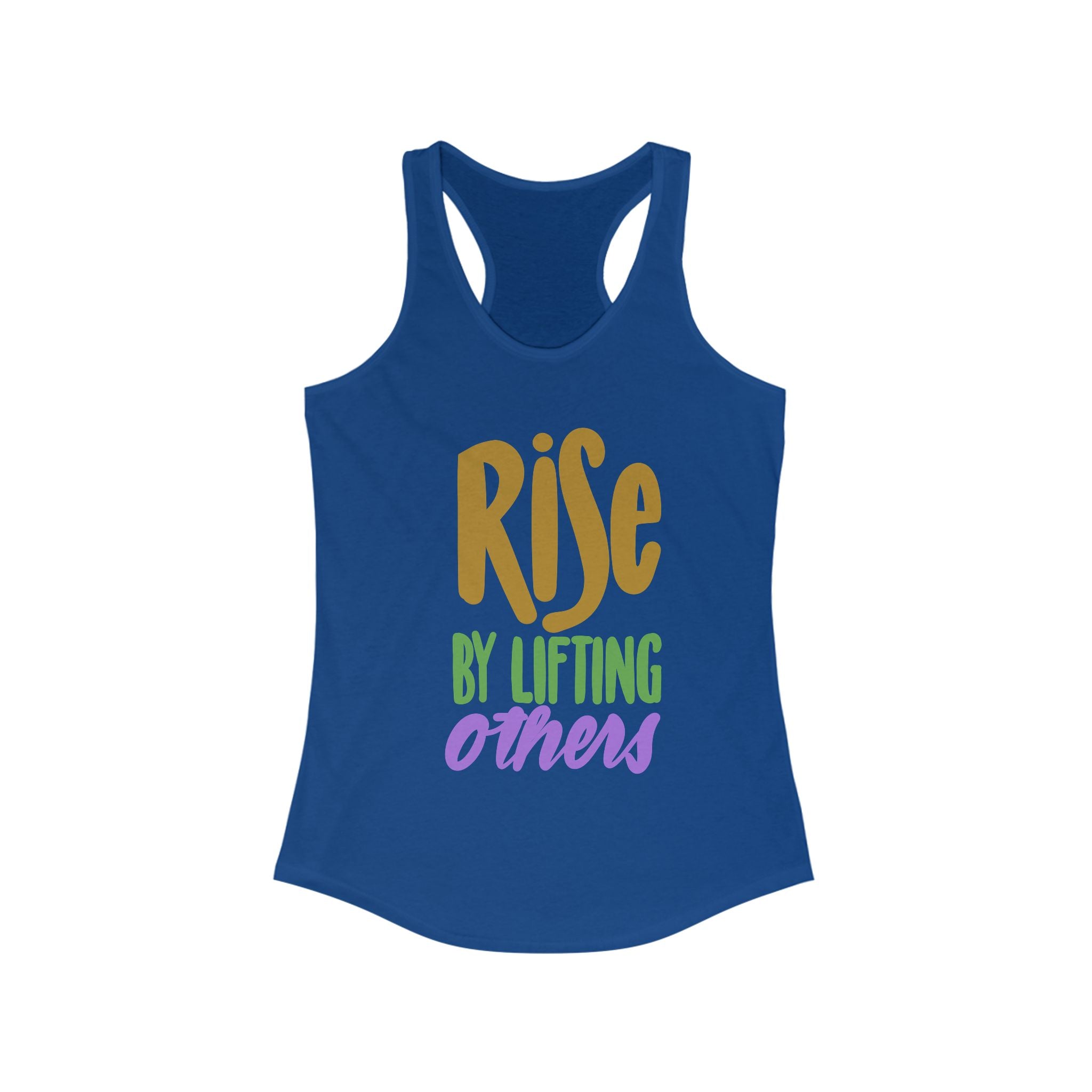 Empowering Women’s Racerback Tank - "Rise by Lifting Others" Inspirational Top