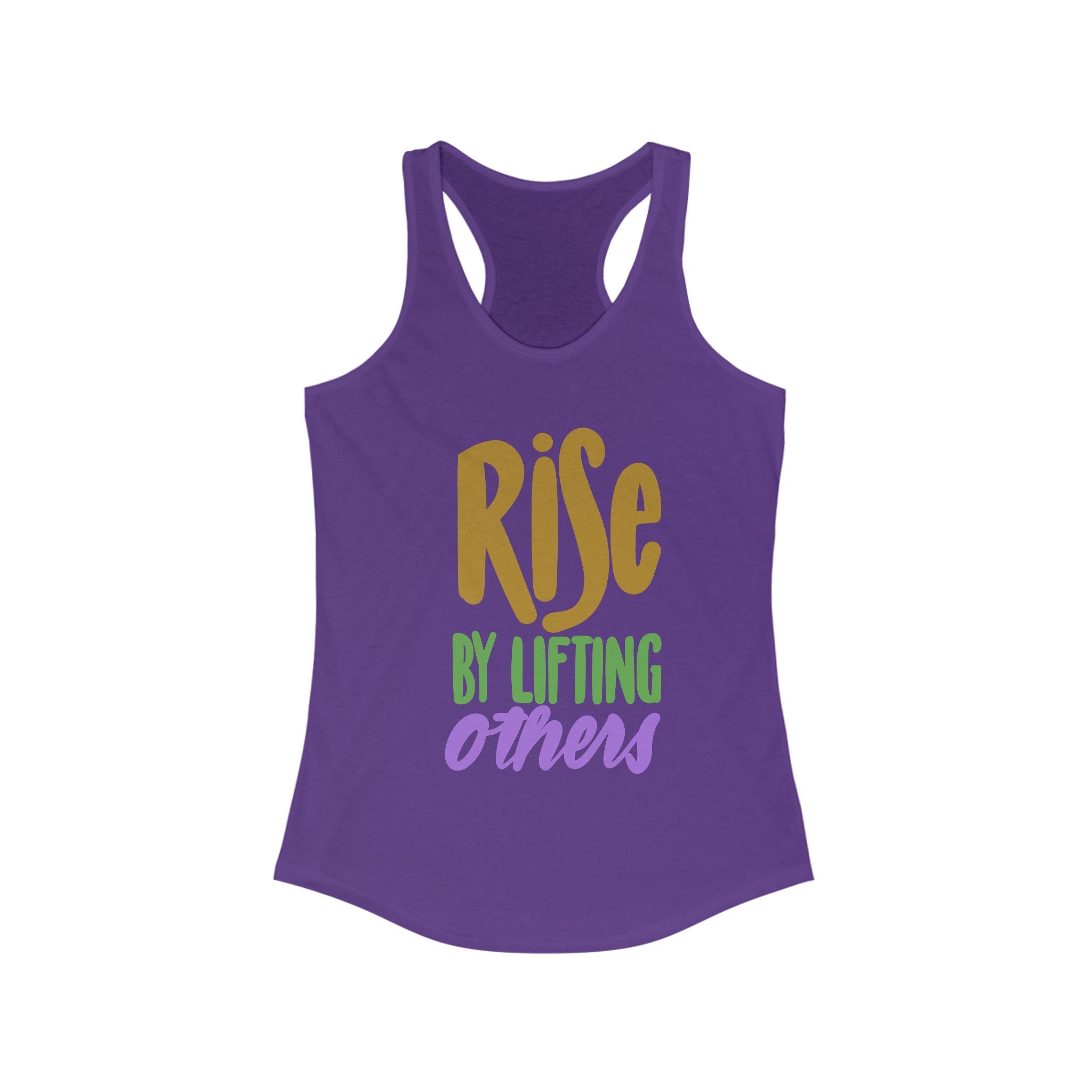 Empowering Women’s Racerback Tank - "Rise by Lifting Others" Inspirational Top