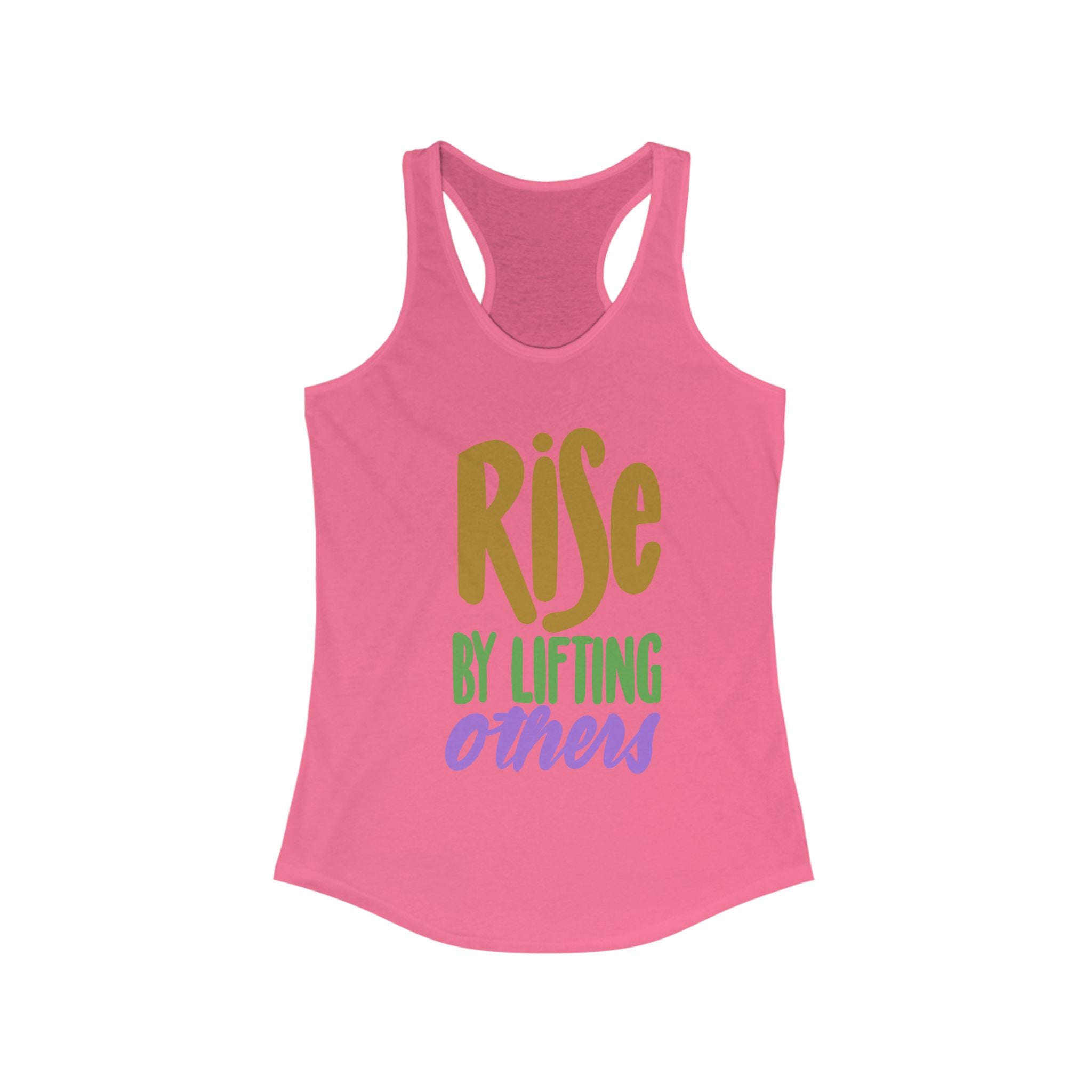 Empowering Women’s Racerback Tank - "Rise by Lifting Others" Inspirational Top