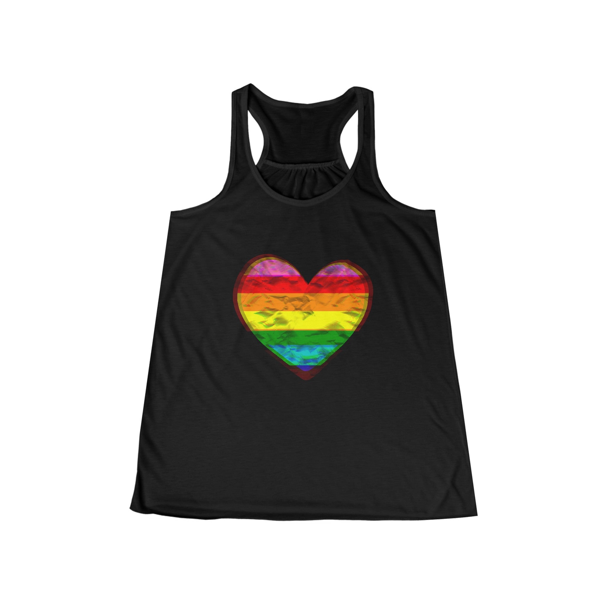 PRIDE HEART Women's Flowy Racerback Tank