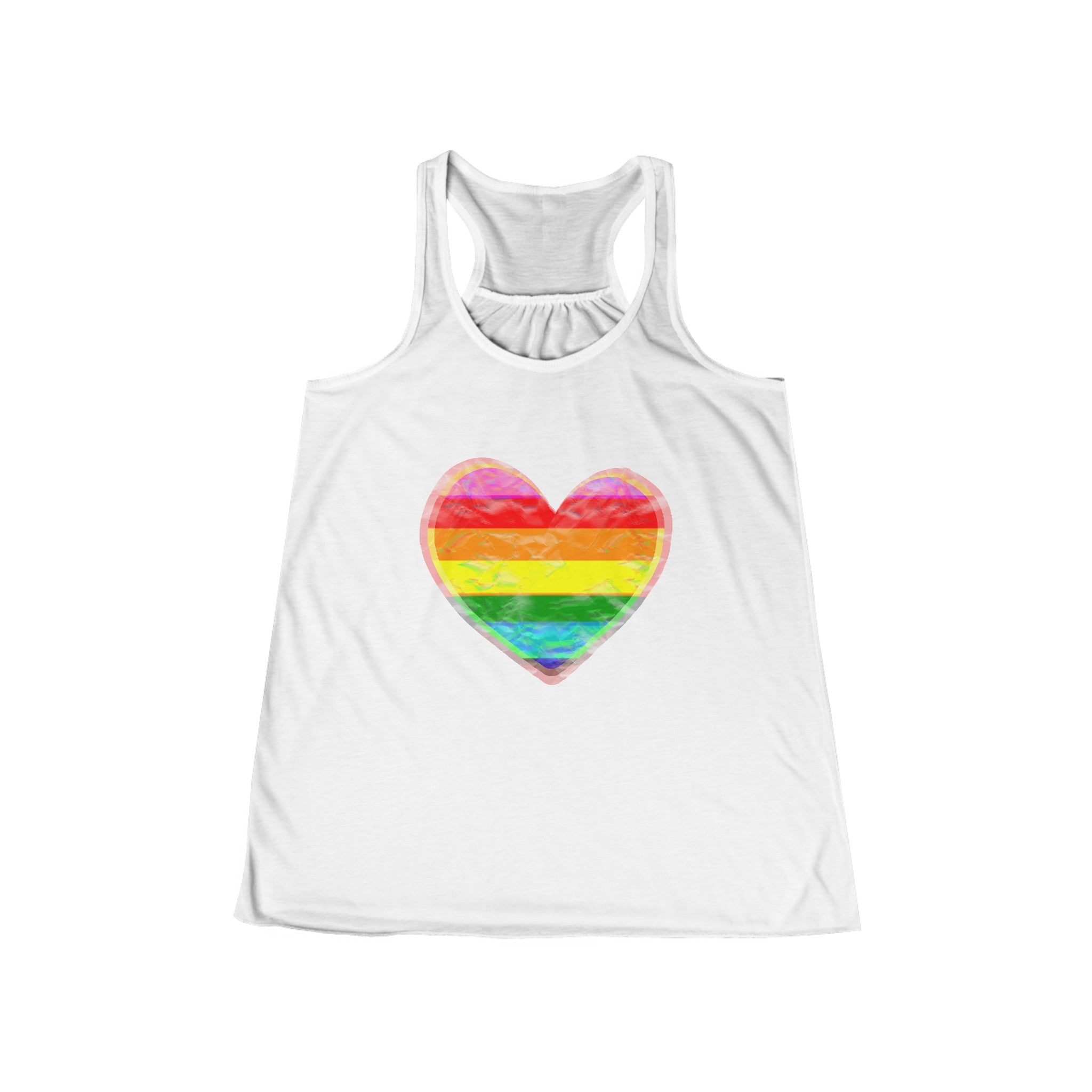 PRIDE HEART Women's Flowy Racerback Tank