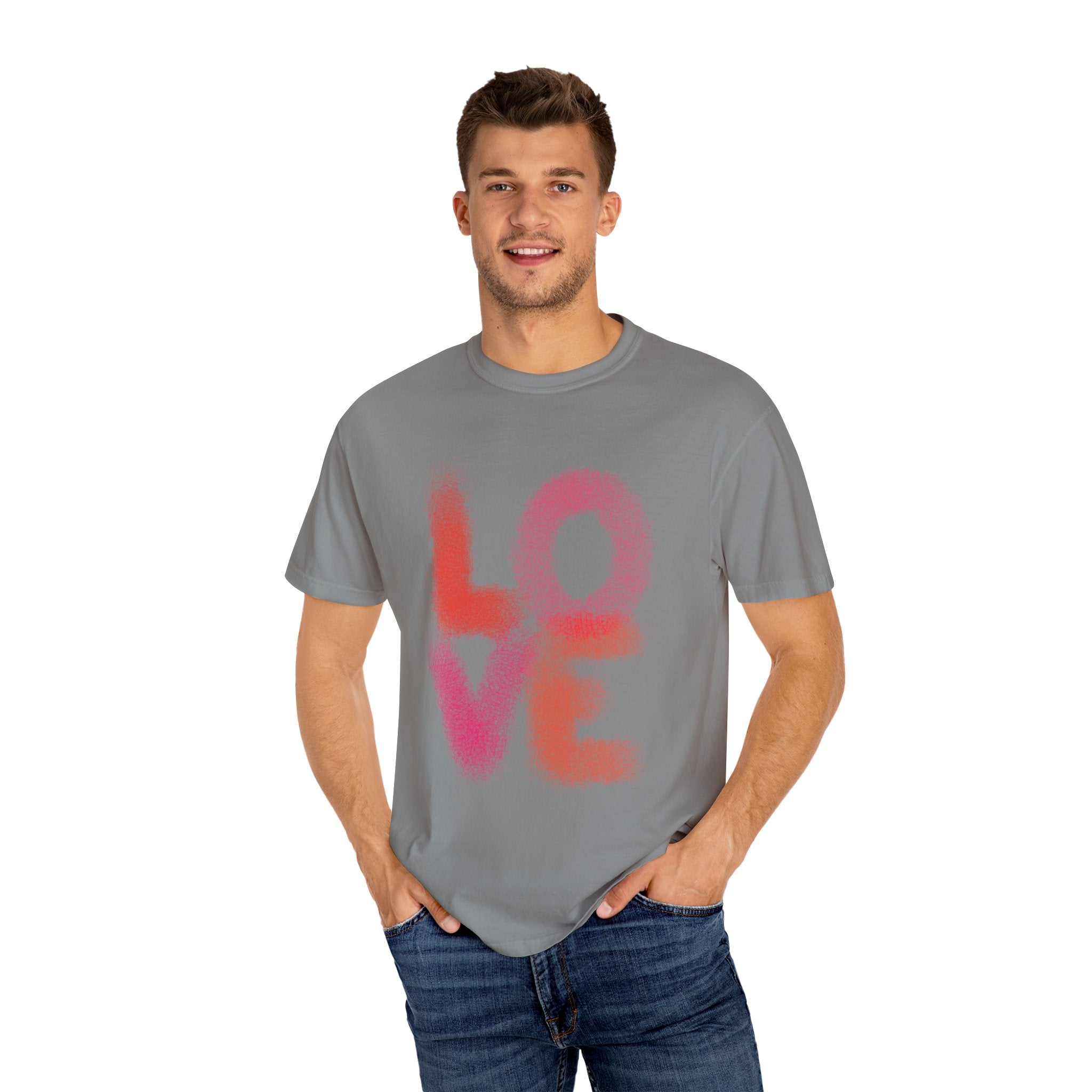 LOVE SCRIBBLES Unisex Garment-Dyed T-shirt