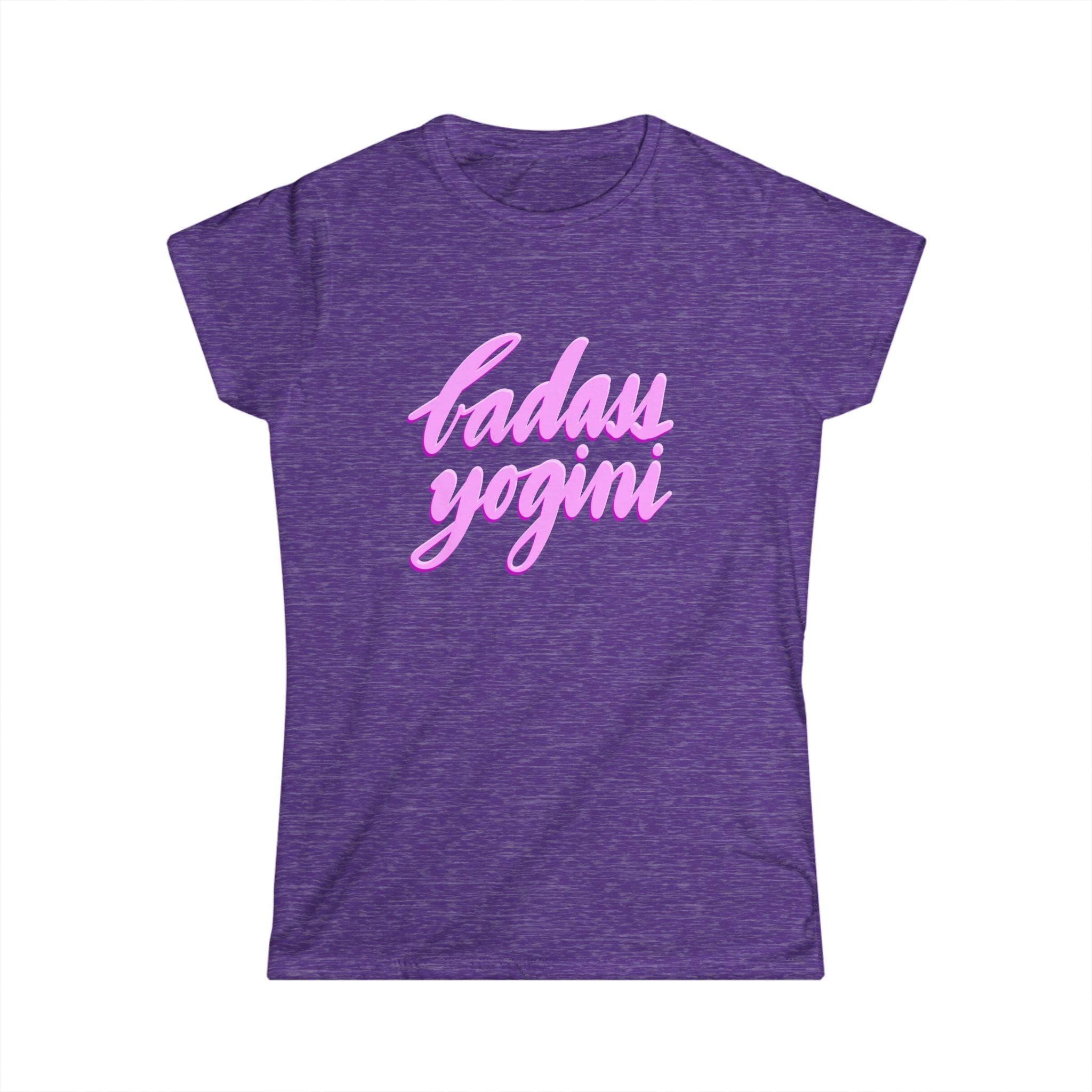 'Badass Yogini' Women's Softstyle Tee - Empowering T-Shirt for Yoga Lovers