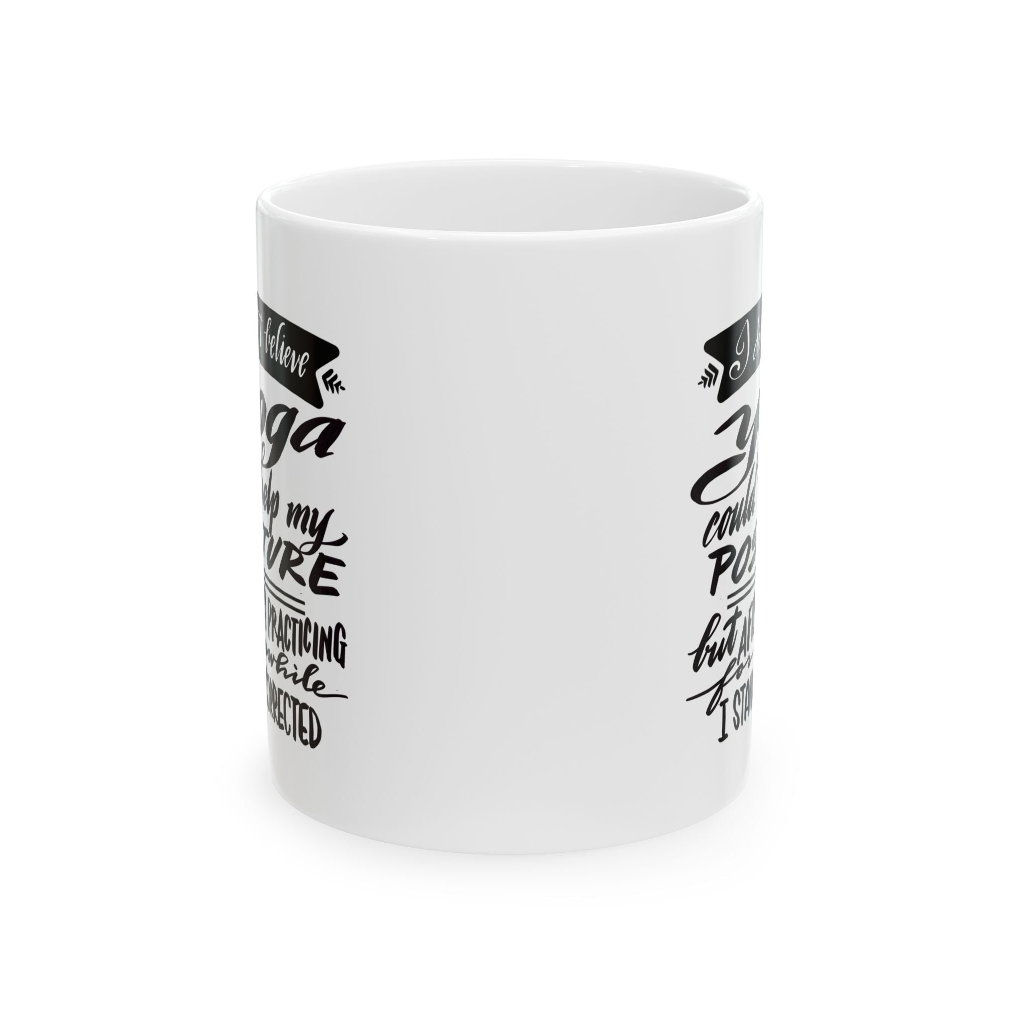 Yoga Ceramic Mug, (11oz,)