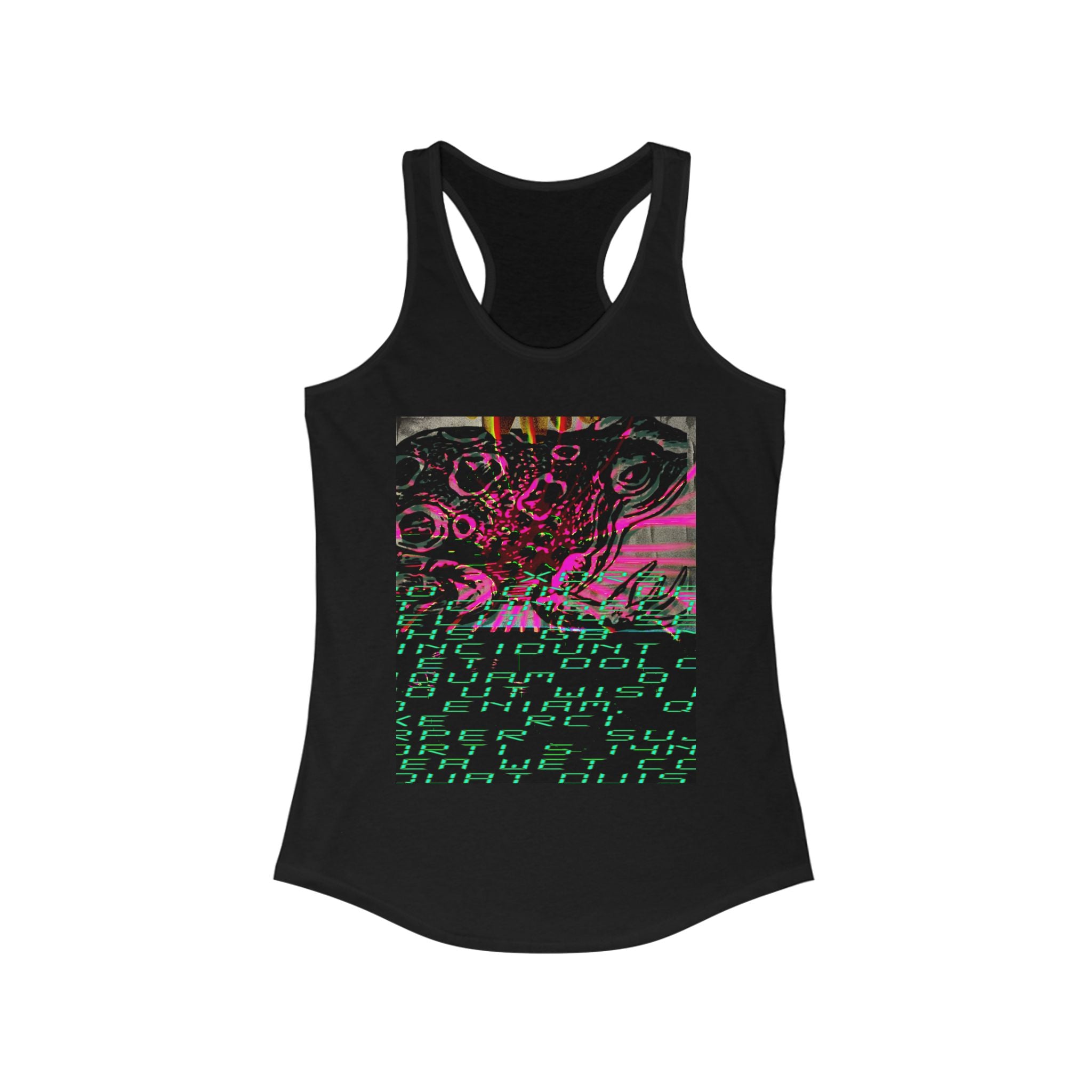 Futuristic Graphic Racerback Tank for Women - Trendy Workout Top