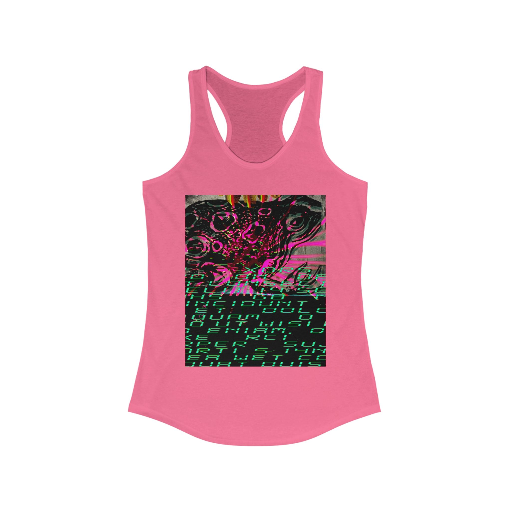 Futuristic Graphic Racerback Tank for Women - Trendy Workout Top
