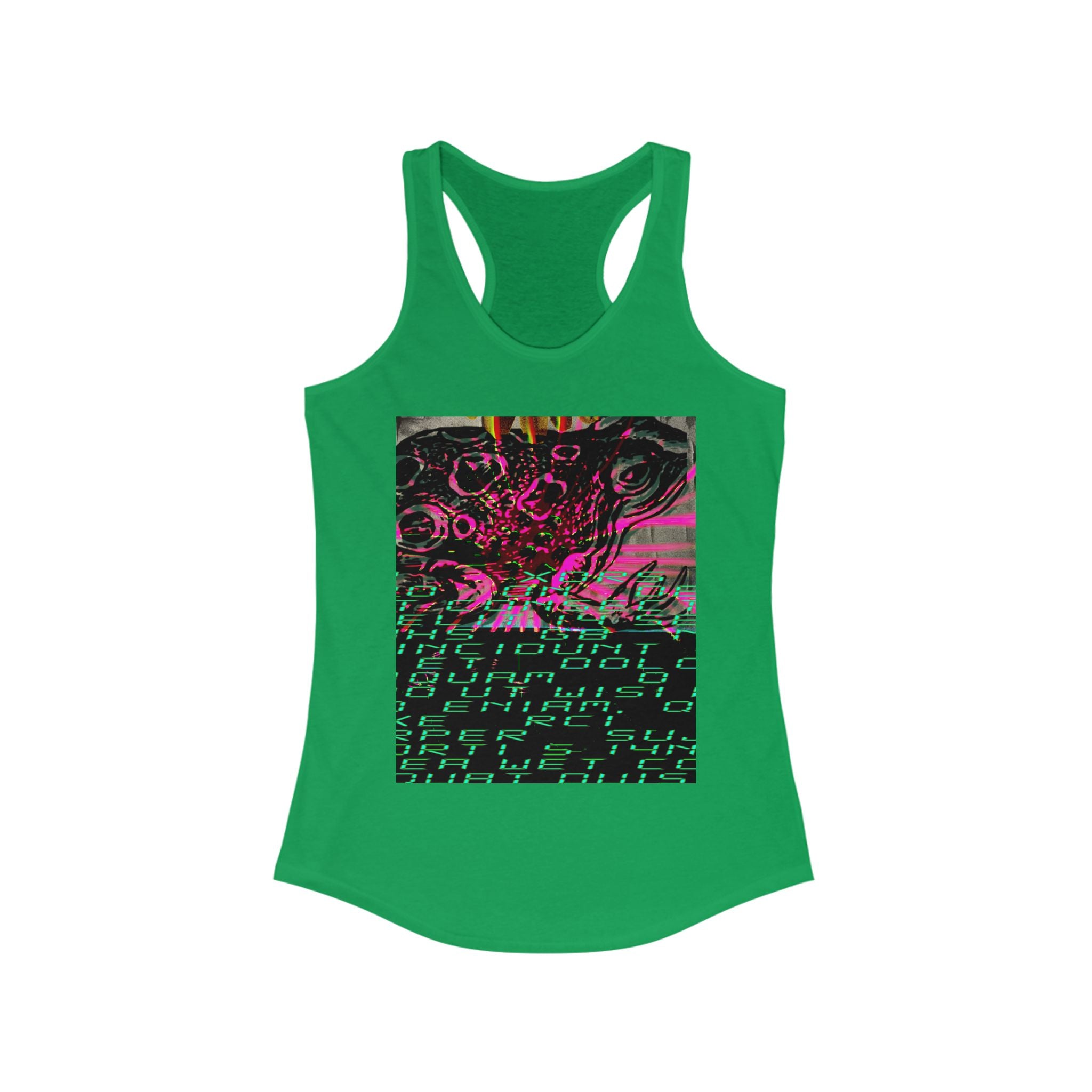 Futuristic Graphic Racerback Tank for Women - Trendy Workout Top