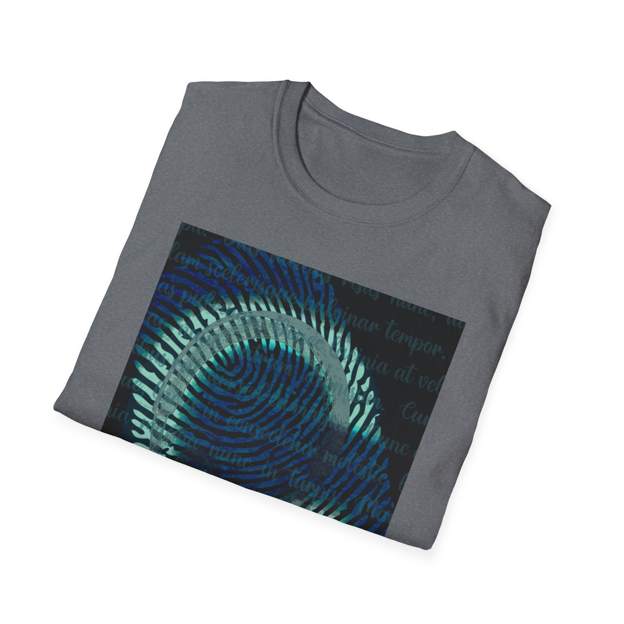 Ocean Wave Initial Unisex Softstyle T-Shirt - Serene Nature Design