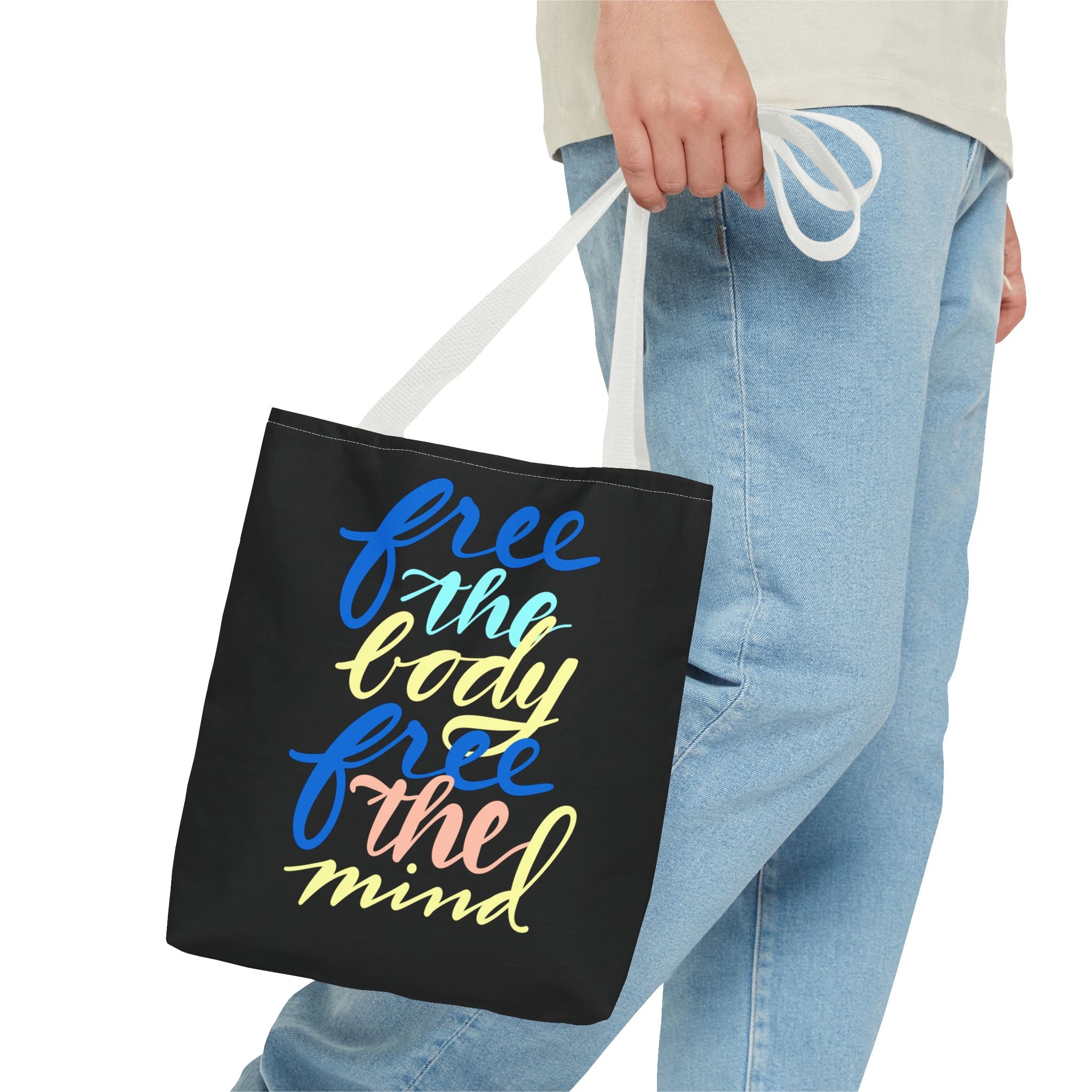 FREE THE BODY, FREE THE MIND Bag (AOP)
