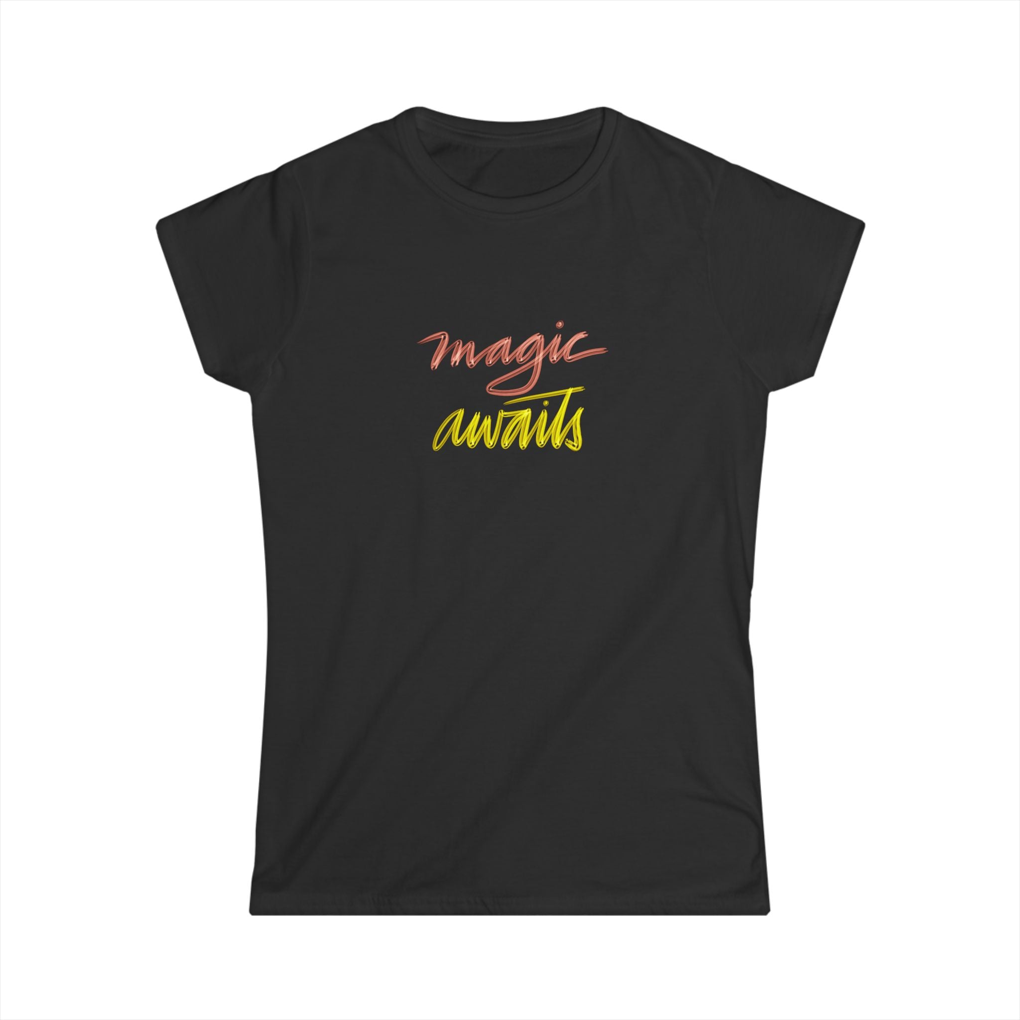 Women's Softstyle Tee - "Magic Awaits" Inspirational T-Shirt