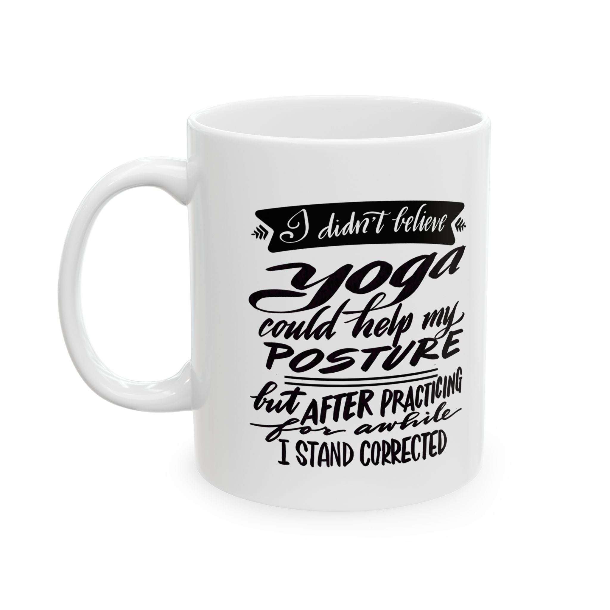Yoga Ceramic Mug, (11oz,)