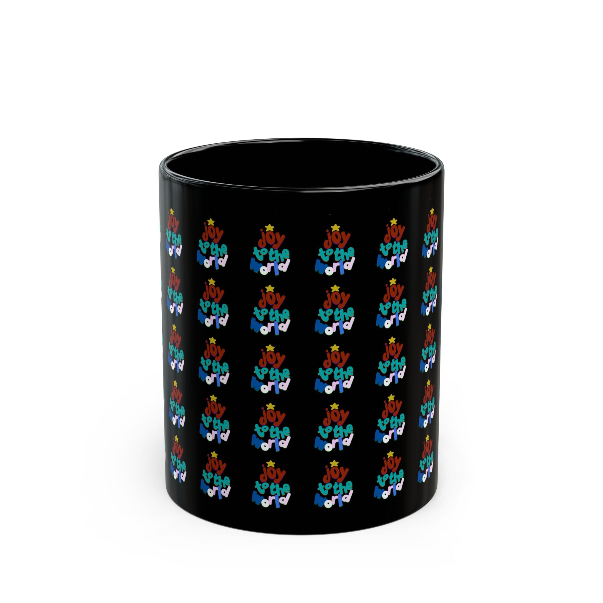 JOY TO THE WORLD Black Mug (11oz)