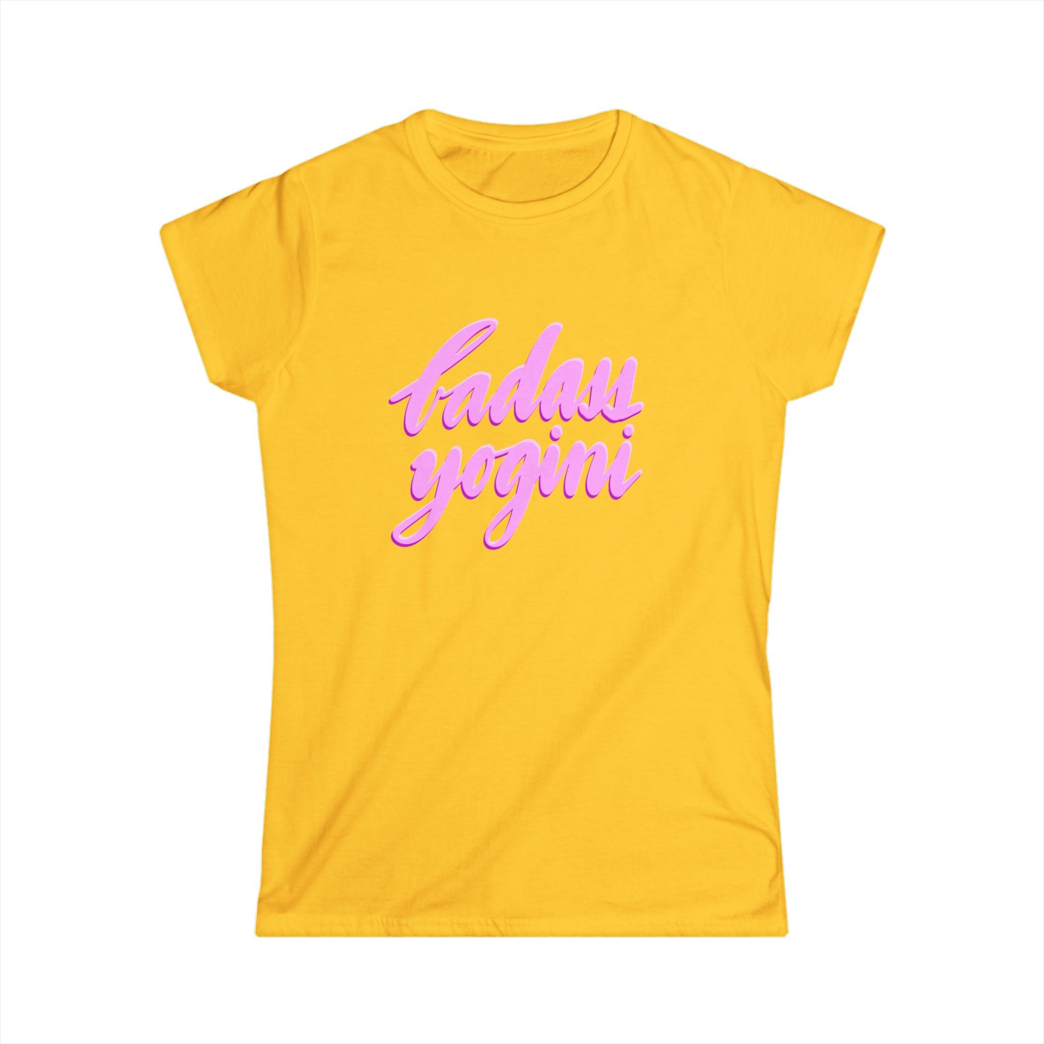 'Badass Yogini' Women's Softstyle Tee - Empowering T-Shirt for Yoga Lovers