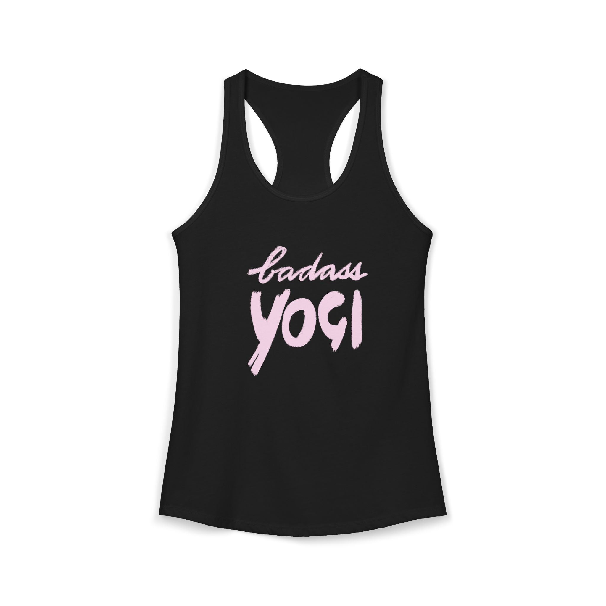 Badass Yogi Racerback Tank — Handwritten Script Yoga Tribute