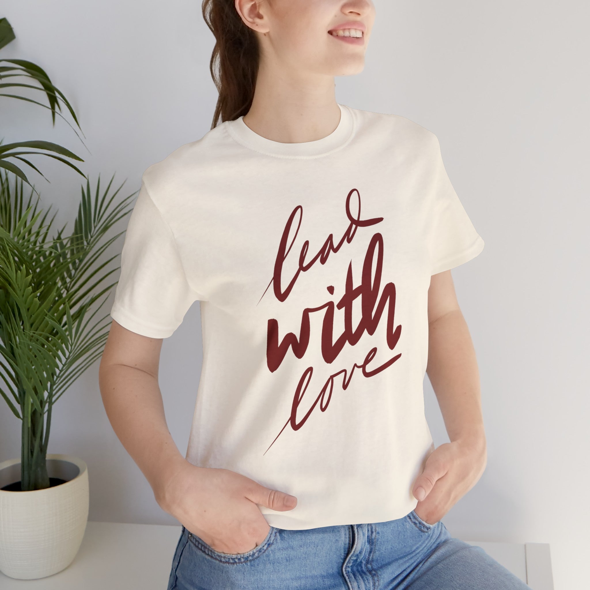 LEAD WITH LOVE Unisex Jersey T-Shirt