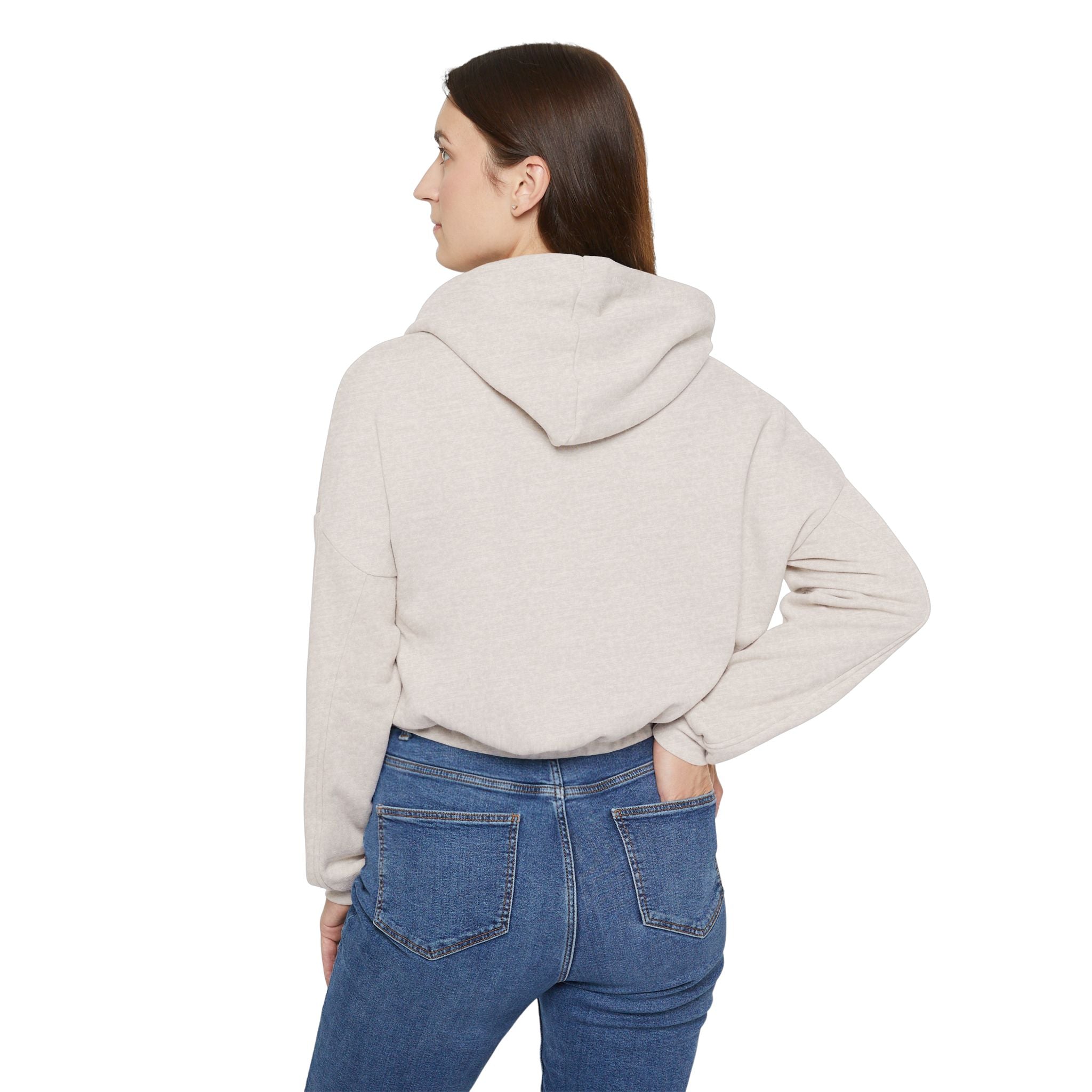 Women's Love Cinched Bottom Hoodie, Cute Lounge Wear, Everyday Comfort