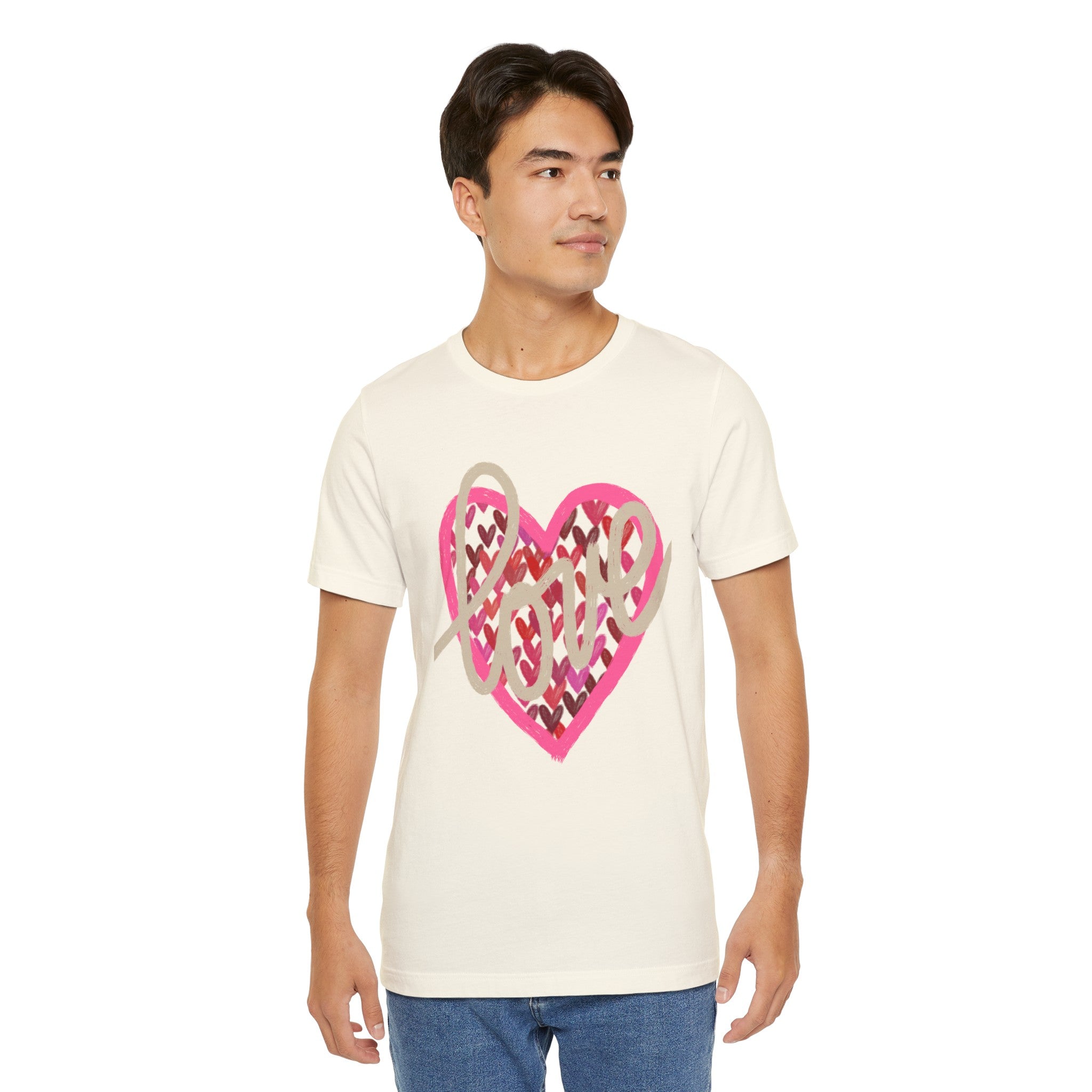 LOVE AND HEARTS Unisex Jersey Short Sleeve Tee