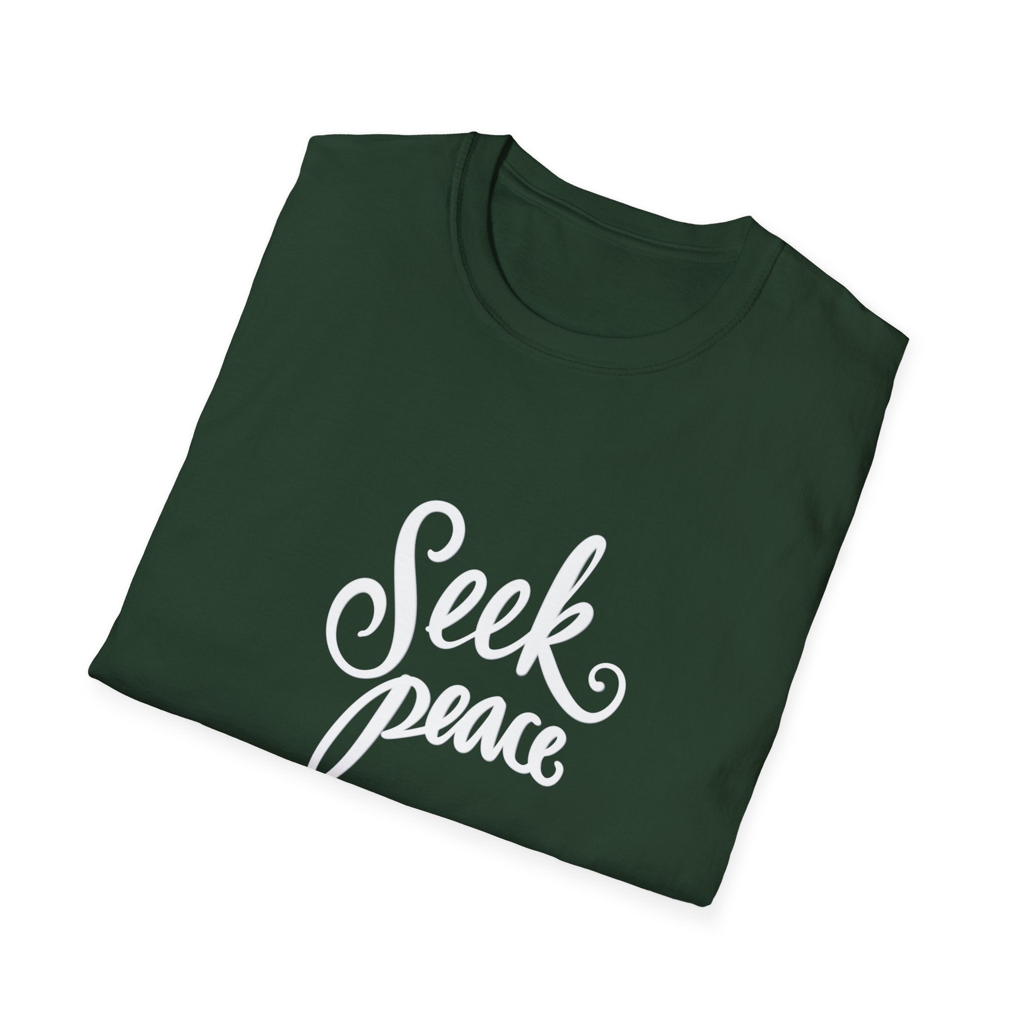 Seek Peace Unisex Softstyle T-Shirt - Vibrant Casual Wear for Mindfulness & Relaxation