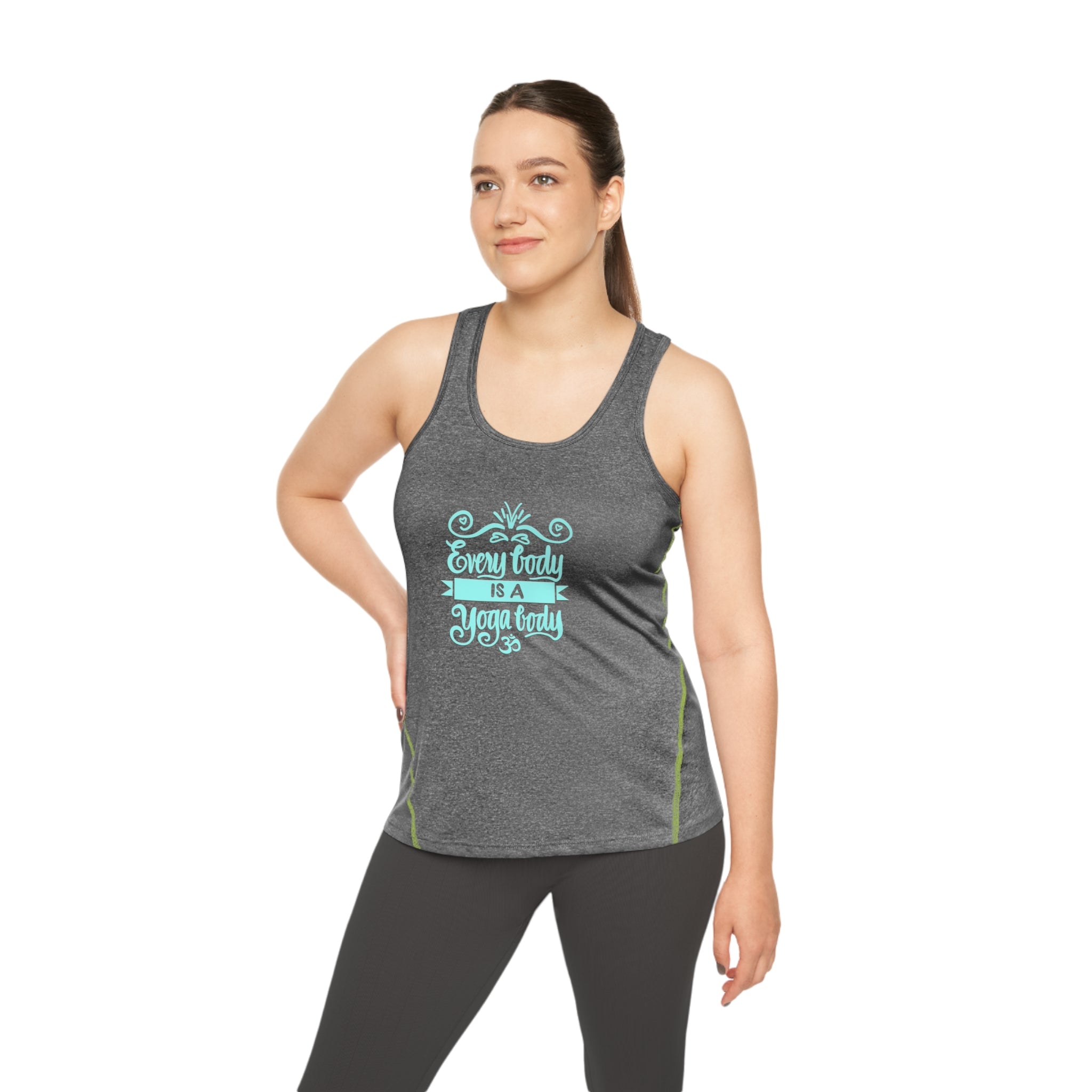 EVERY BODY IS A YOGA BODY Women's Racerback Sports Top