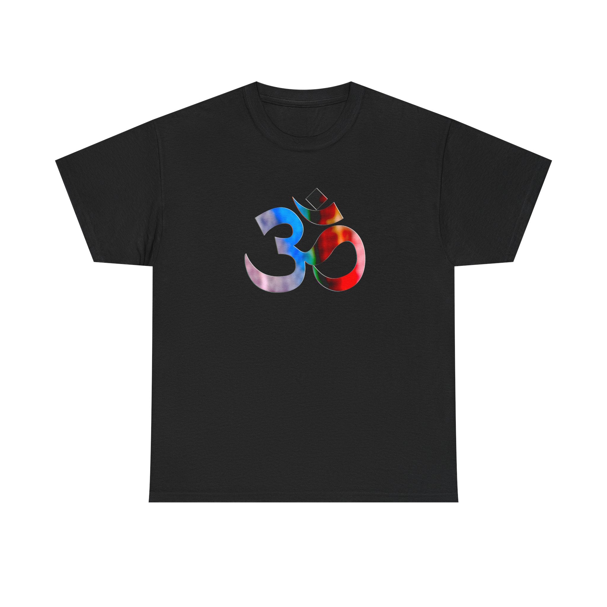 Vibrant OM Symbol Unisex Heavy Cotton Tee - Spiritual Graphic T-Shirt
