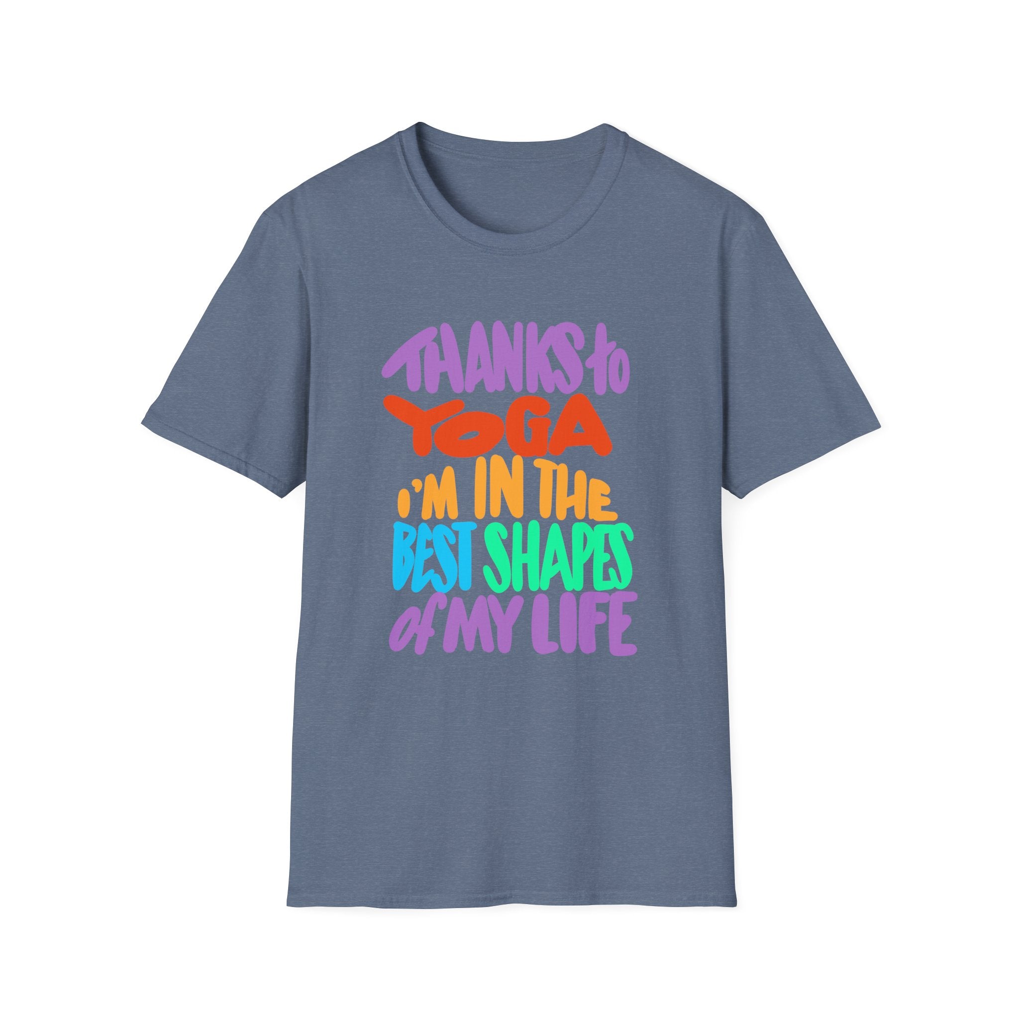 Thanks To Yoga Unisex Softstyle T-Shirt - Motivational Fitness Tee