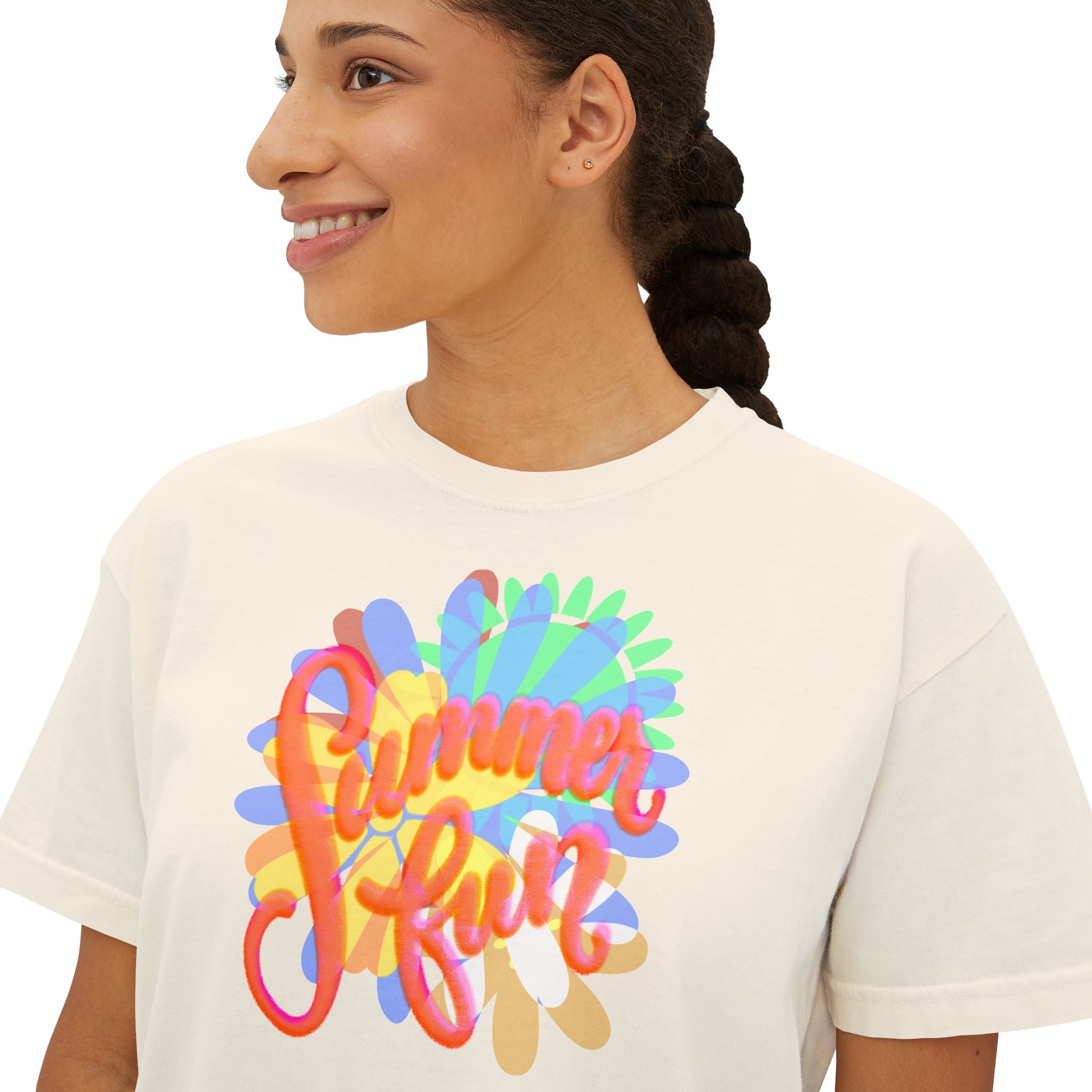 Summer Fun Women's Boxy Tee – Casual Vibe Perfect for Warm Days & Celebrations