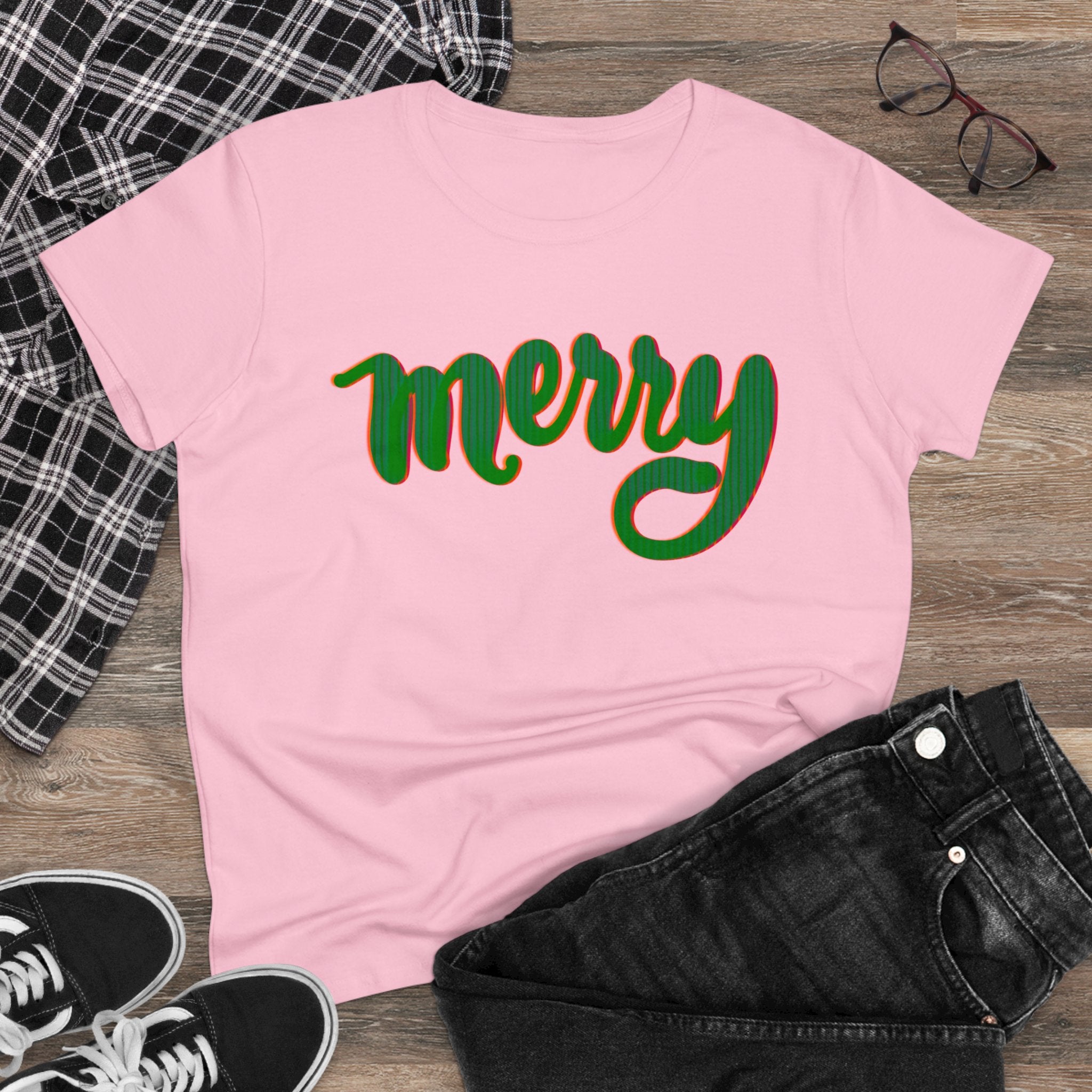 MERRY Women's Midweight Cotton Tee