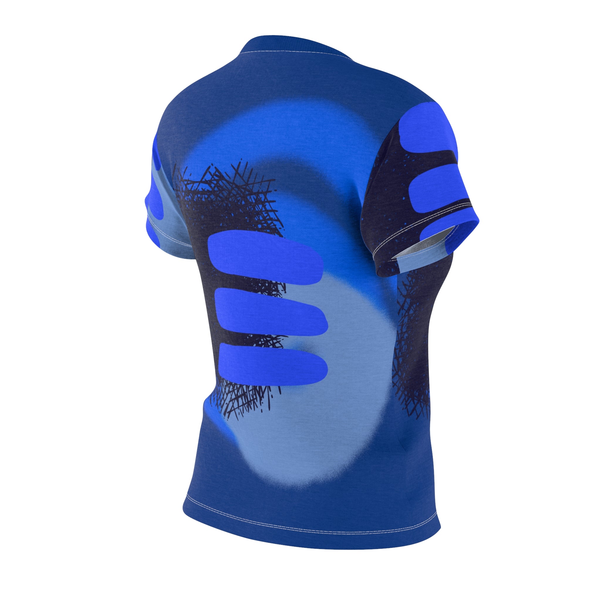 AZURE AND COBALT Women's Cut & Sew Tee (AOP)