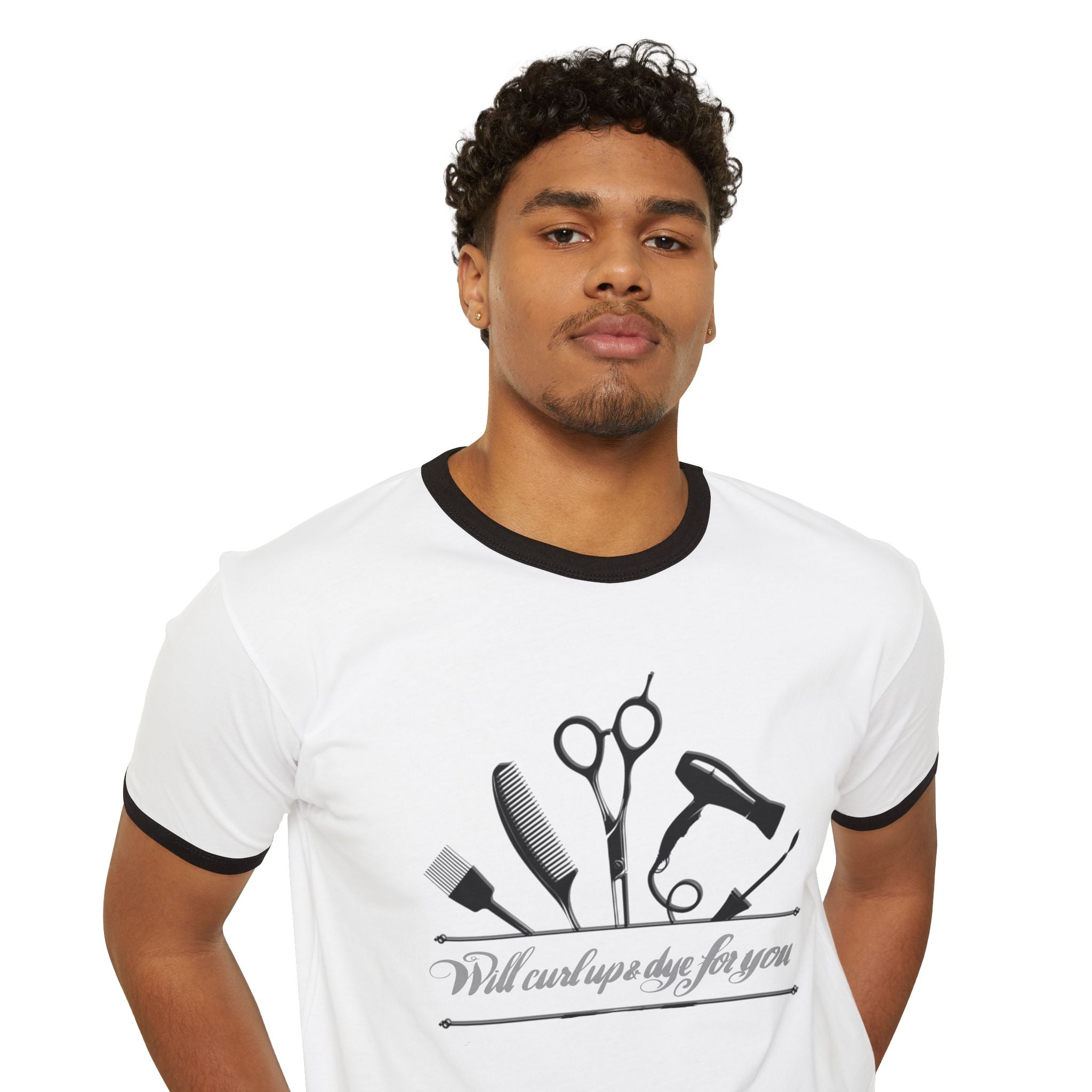 Creative Stylist Unisex Cotton Ringer T-Shirt | Perfect Gift for Hairdressers & Artists