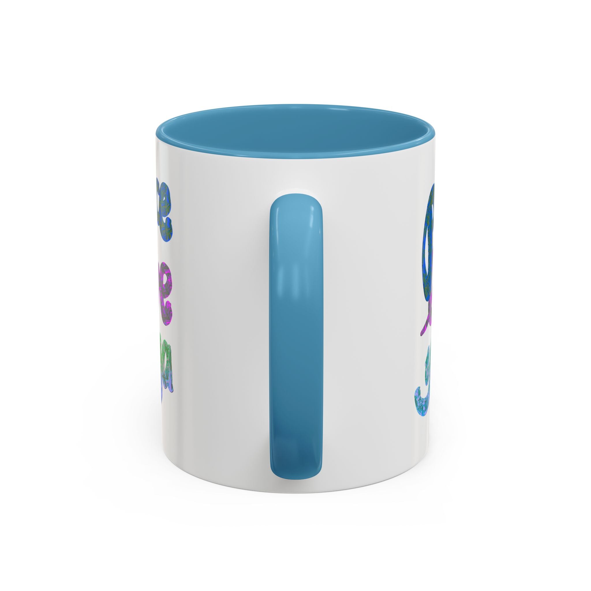 PEACE LOVE YOGA Accent Coffee Mug (11 oz)