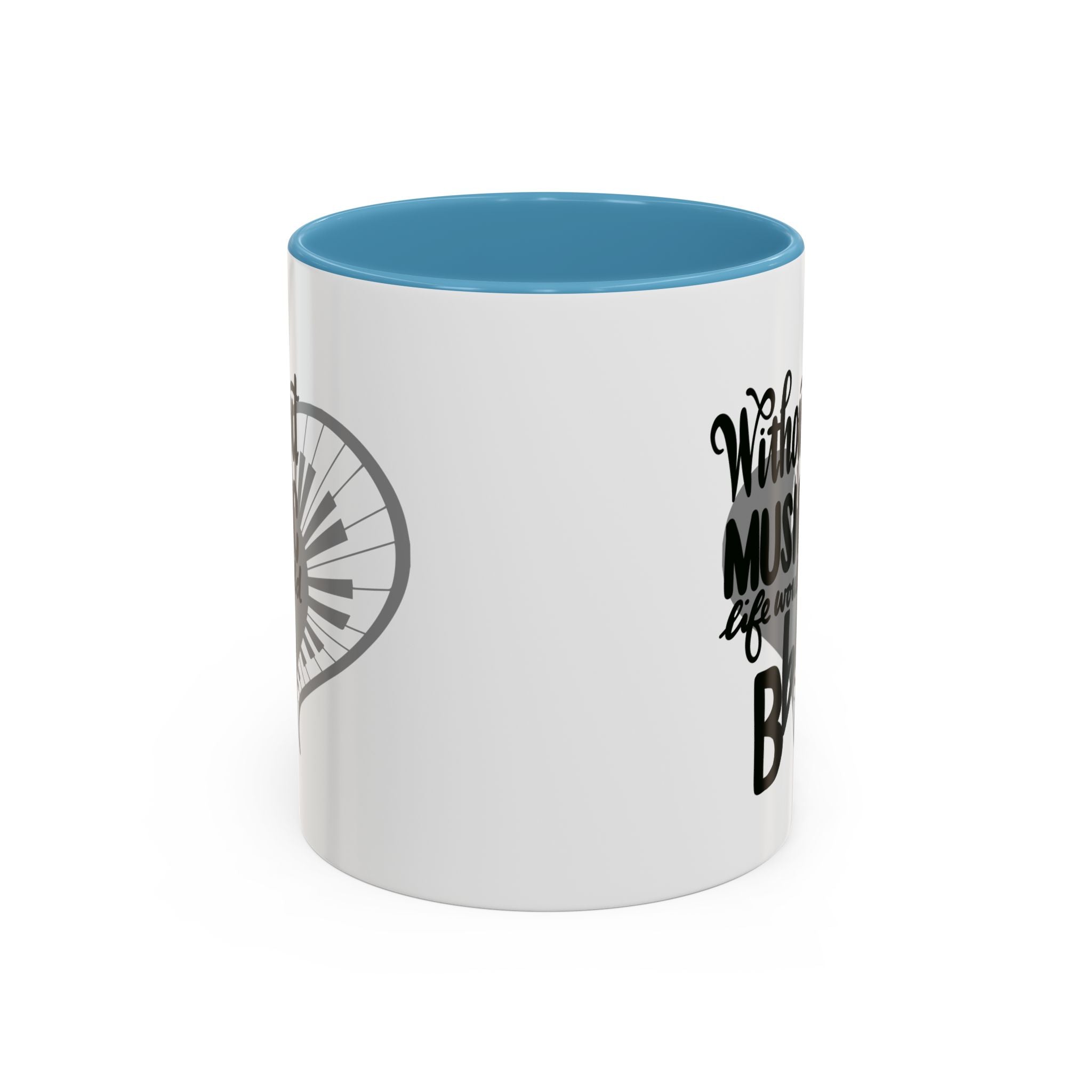 Inspirational Music Accent Coffee Mug - "Without Music Life Would Be Bb" - Perfect for Musicians and Music Lovers