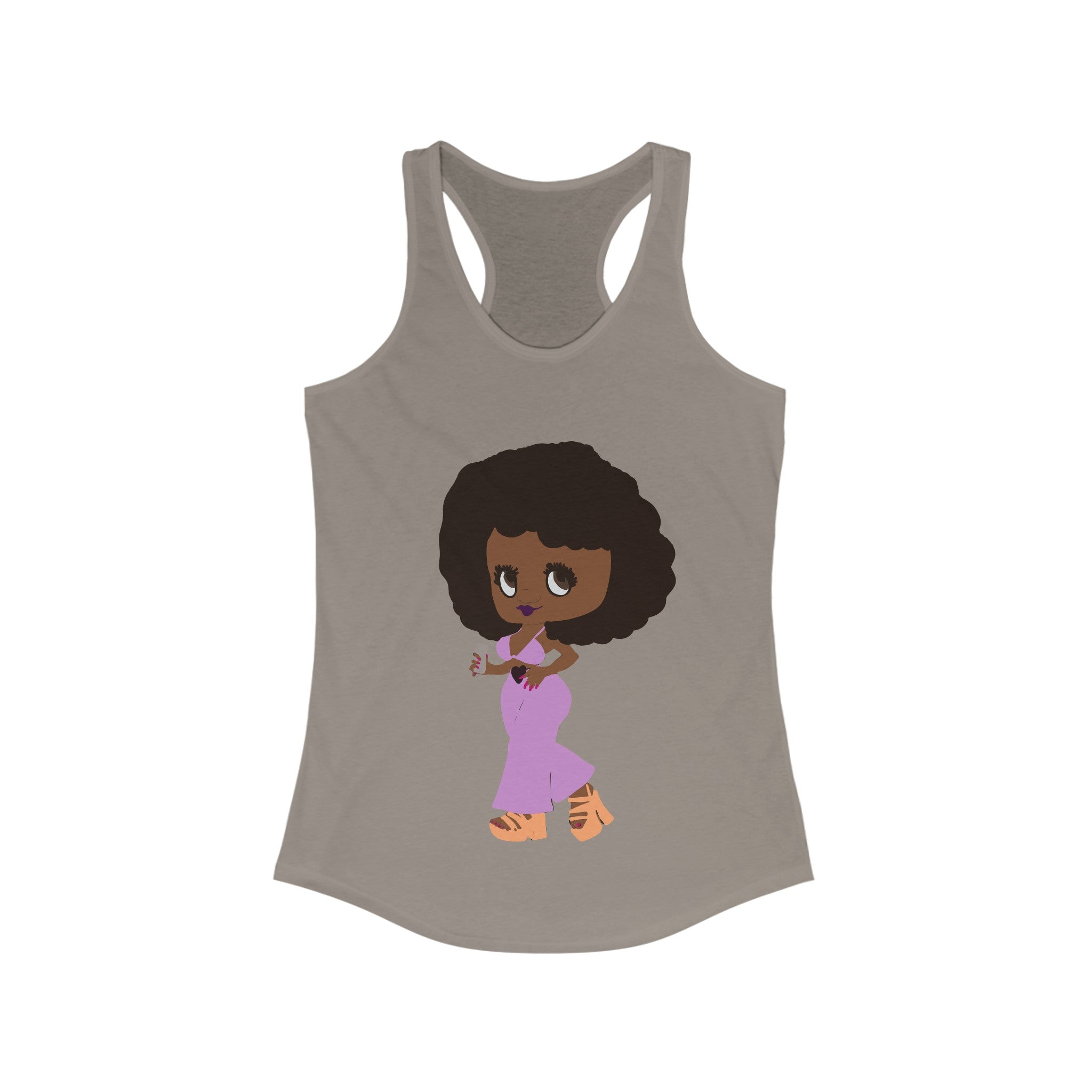 BETTINA WITH PHONE Women's Racerback Tank
