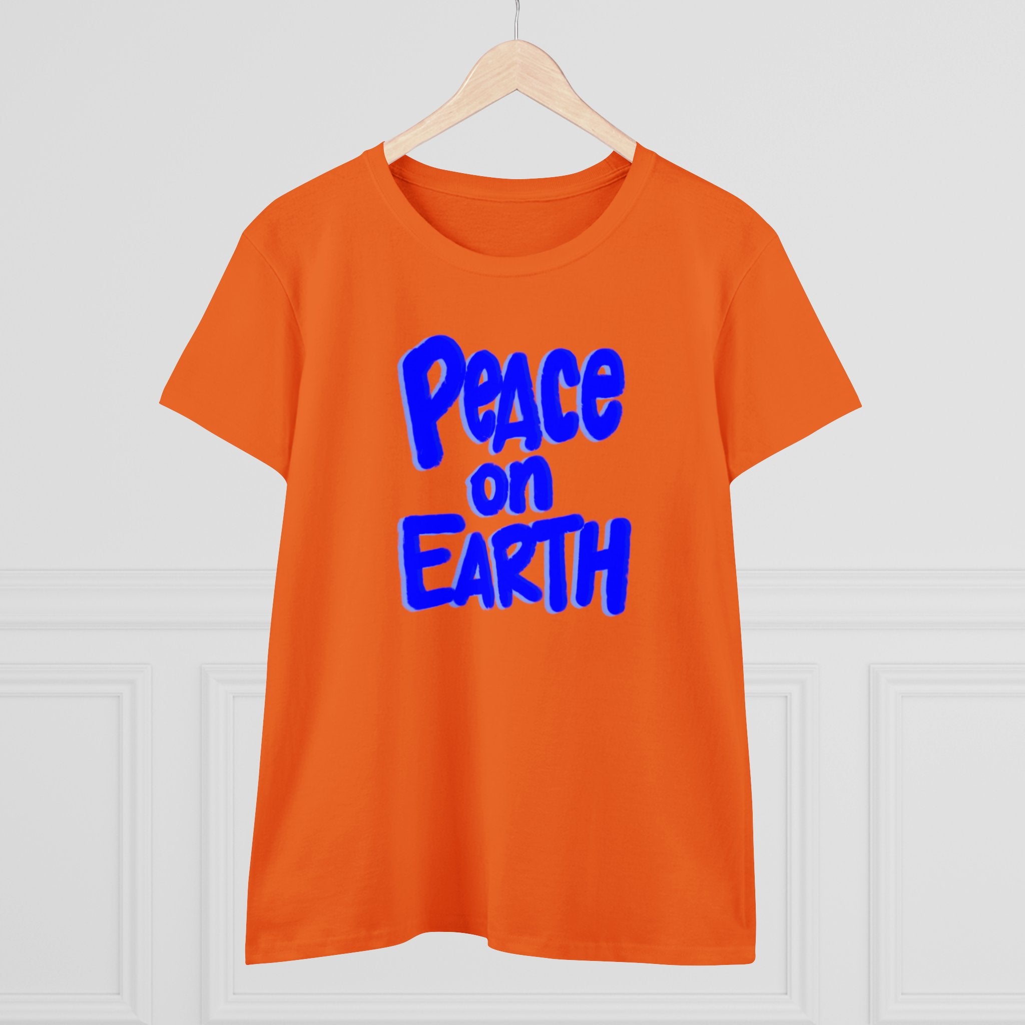 PEACE ON EARTH Women's Midweight Cotton Tee