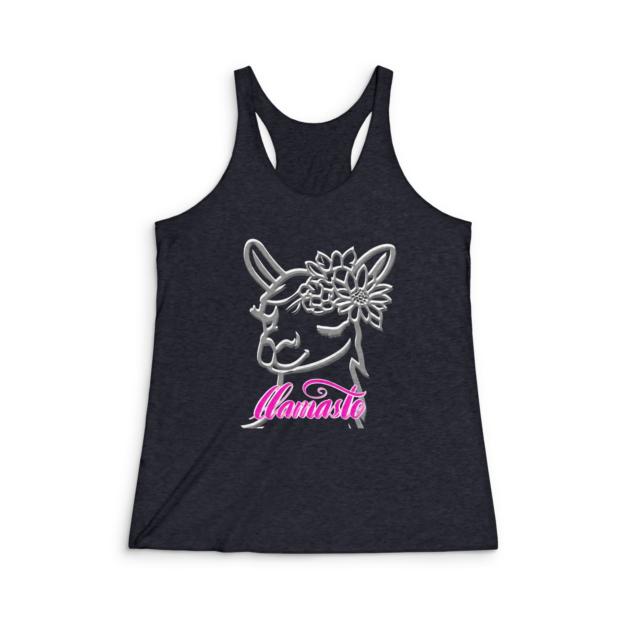 Llamaste Women's Tri-Blend Racerback Tank - Stylish Comfort for Yoga & Relaxation