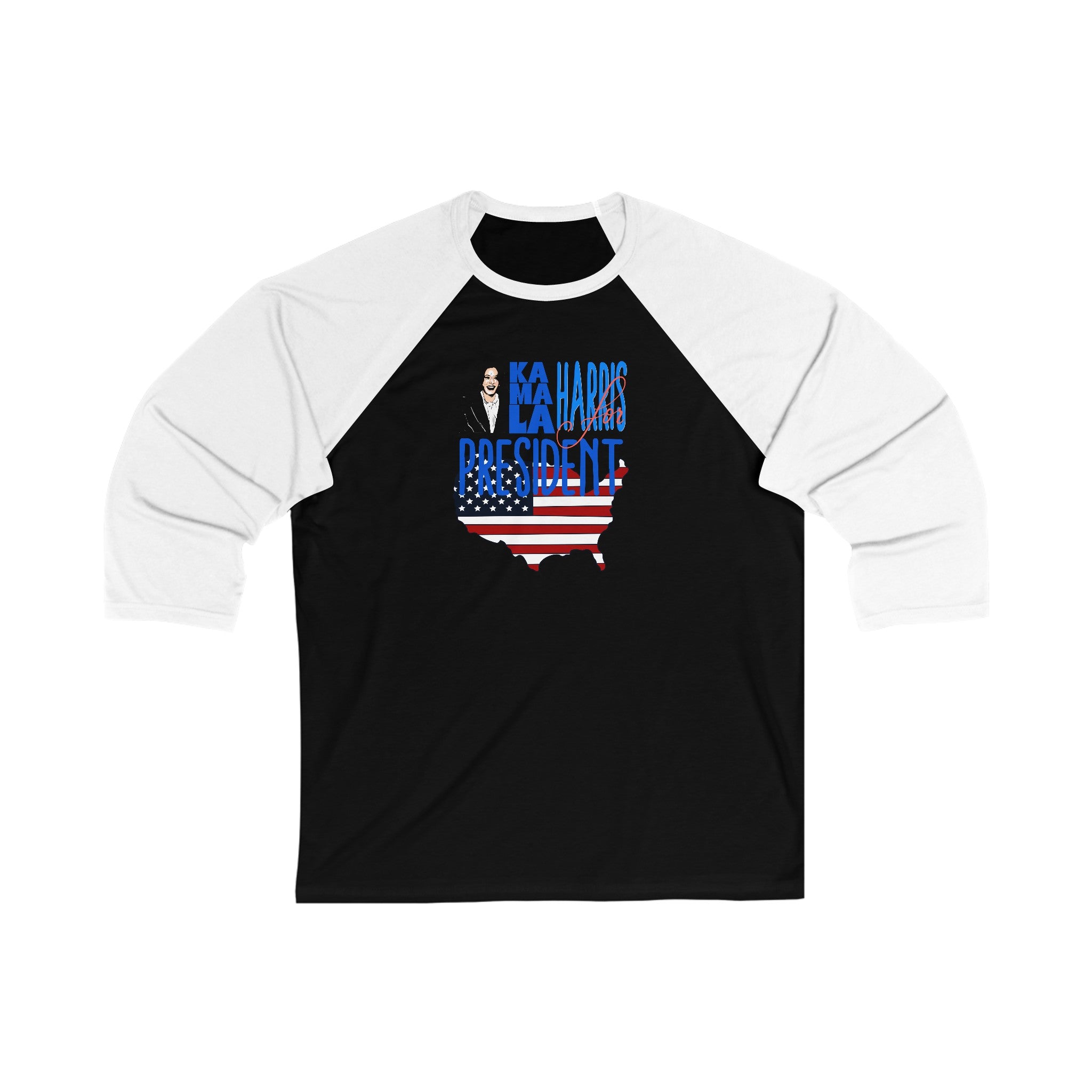 KAMALA HARRIS FOR PRESIDENT 3\4 Sleeve Baseball Tee