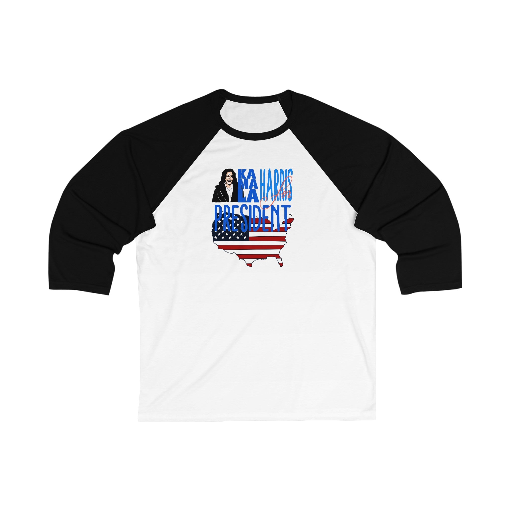 KAMALA HARRIS FOR PRESIDENT 3\4 Sleeve Baseball Tee