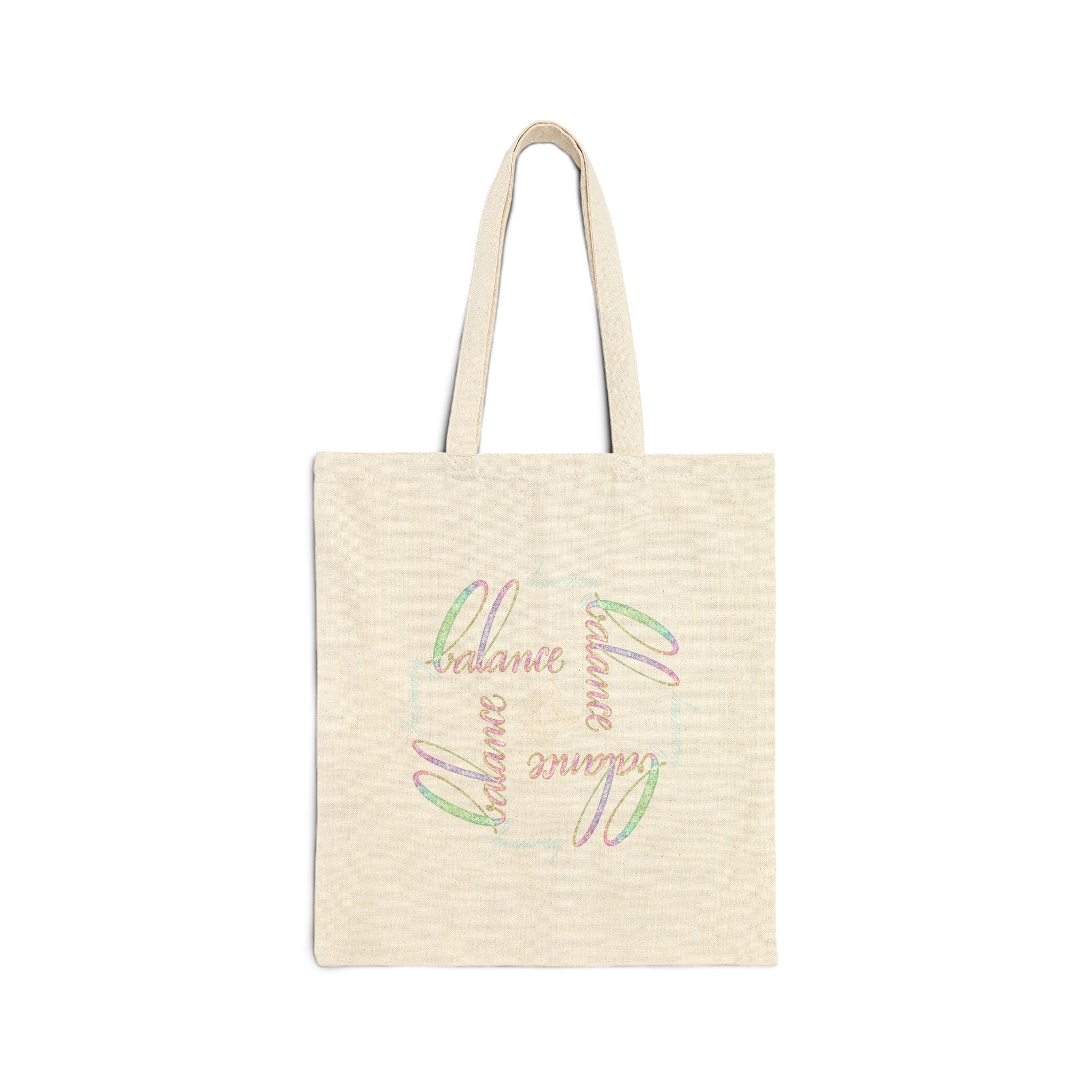 HARMONY AND BALANCE Cotton Canvas Tote