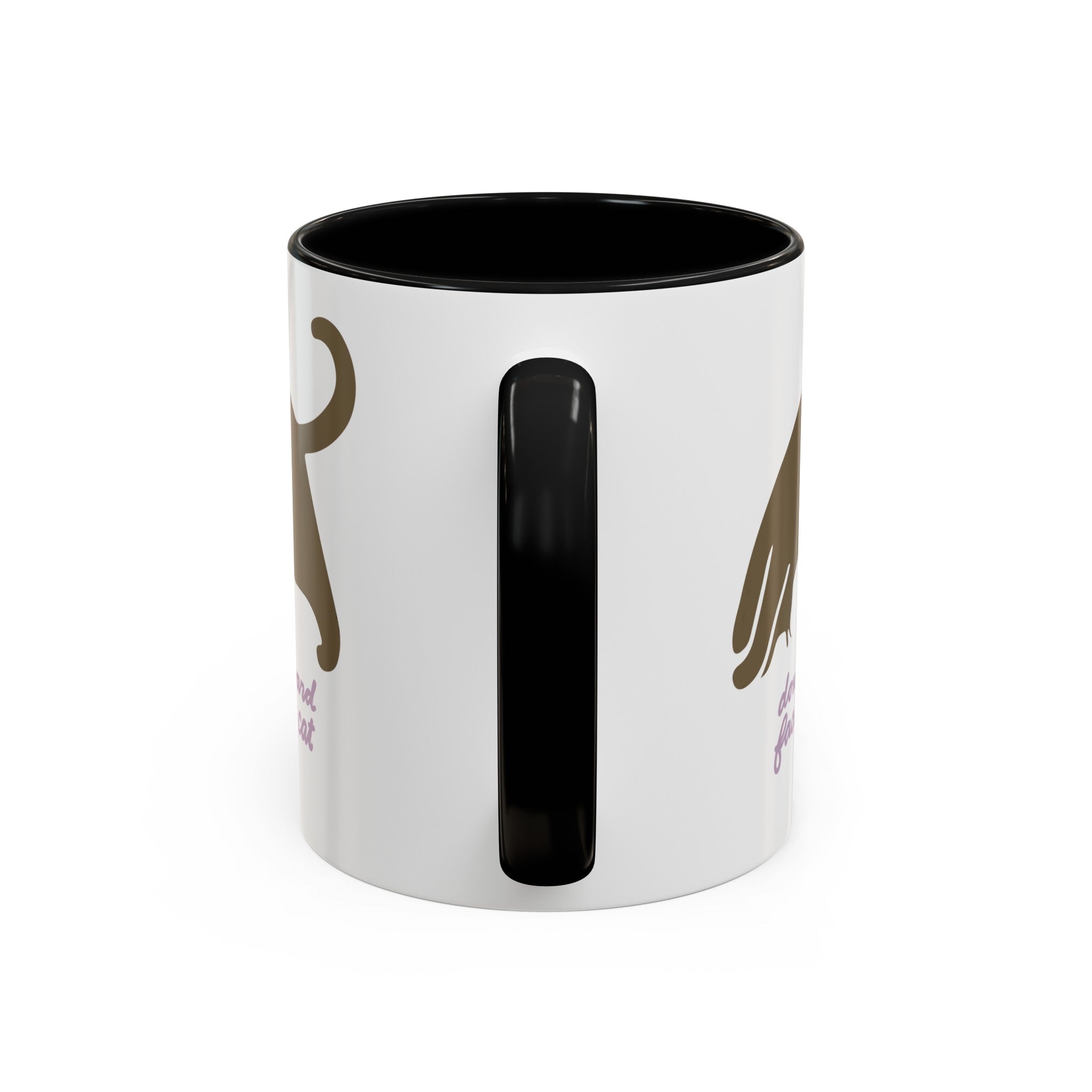 DOWNWARD FACING CAT Accent Coffee Mug (11 oz)