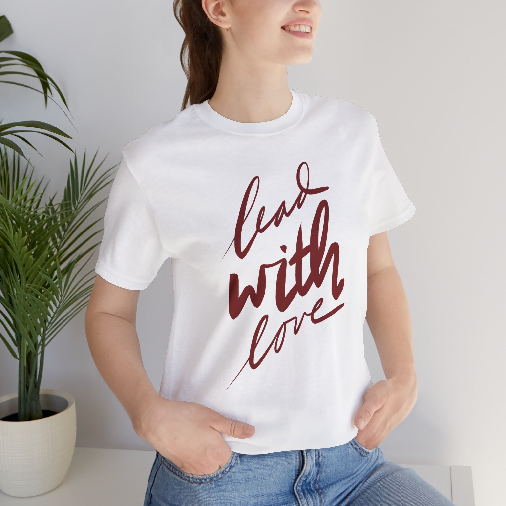 LEAD WITH LOVE Unisex Jersey T-Shirt